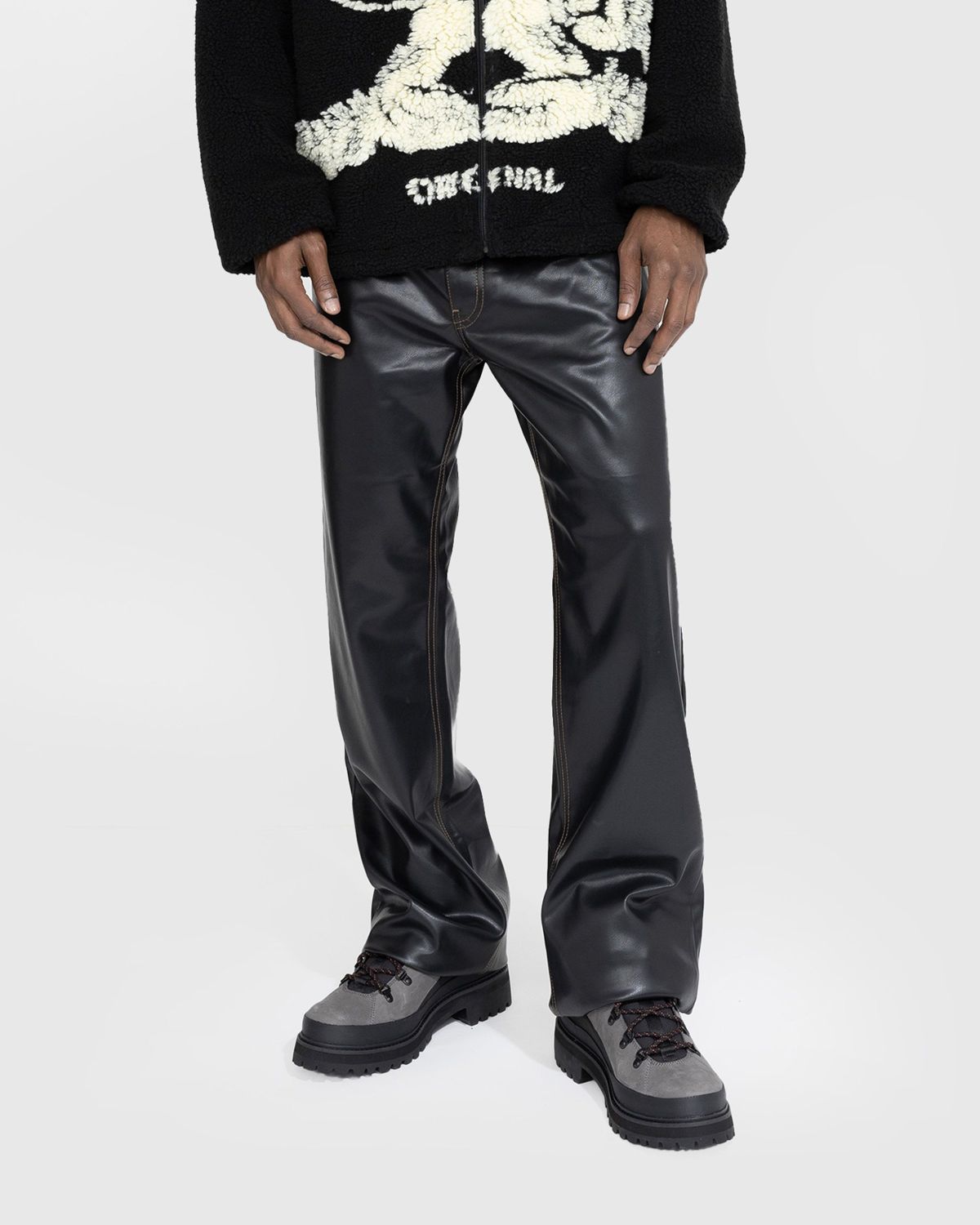 Y/Project – Y Belt Leather Pants Black - Pants - Black - Image 2