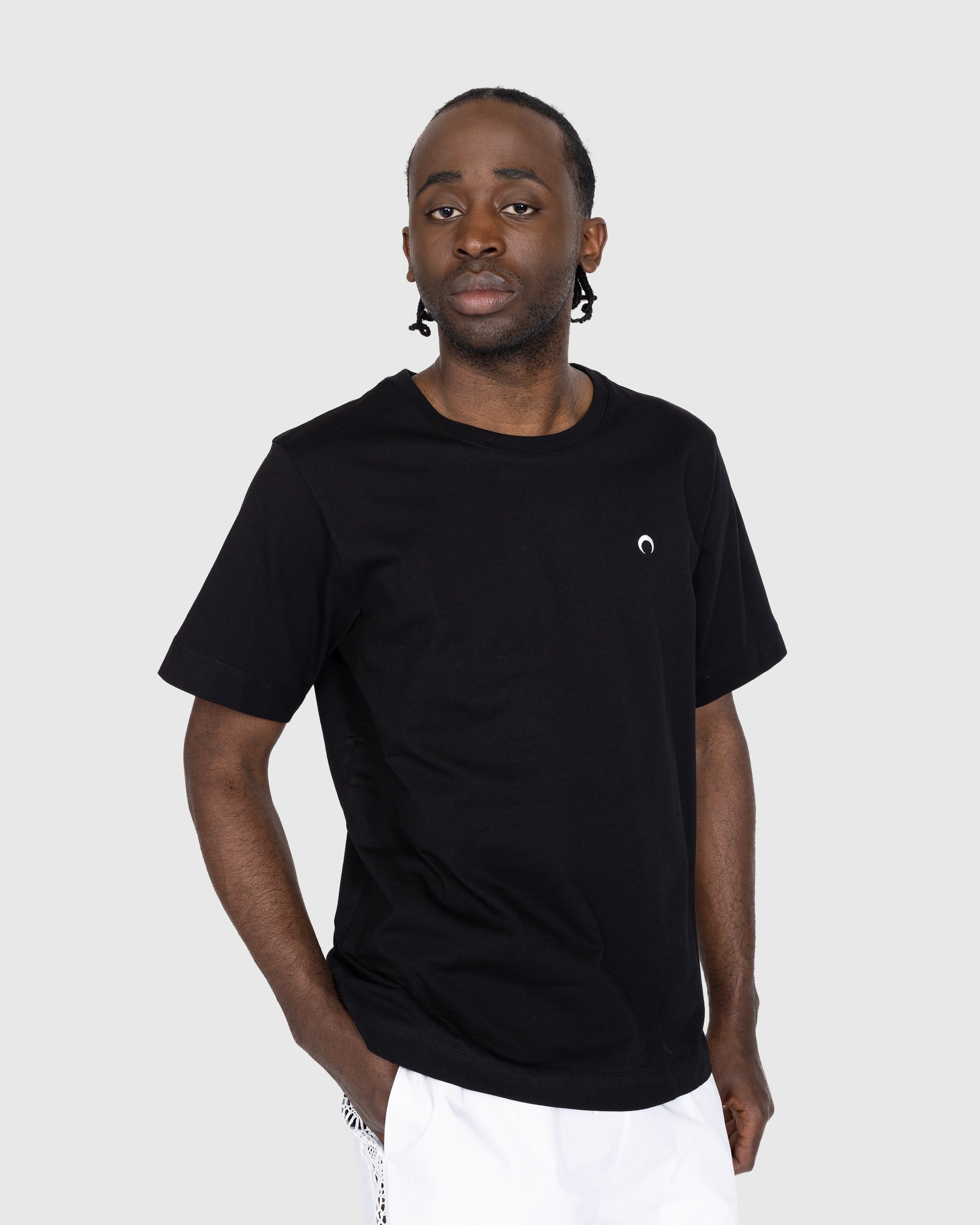 Marine Serre – Organic Cotton Regular T-Shirt Black - T-shirts - Black - Image 2