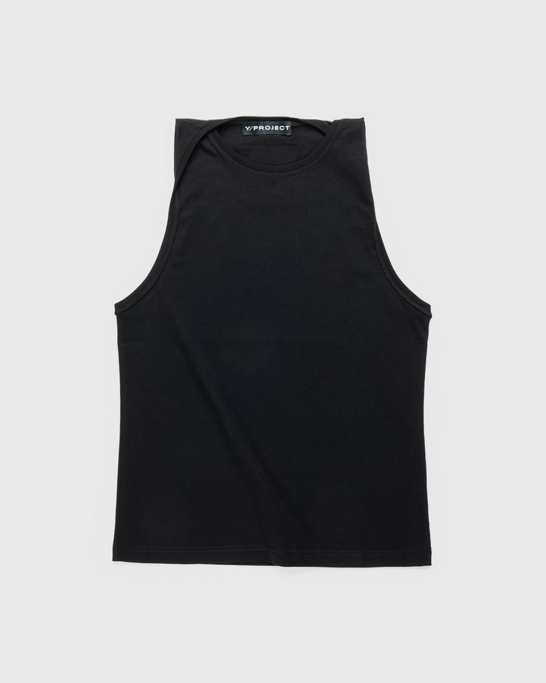 Y/Project – Twisted Shoulder Tank Top Black