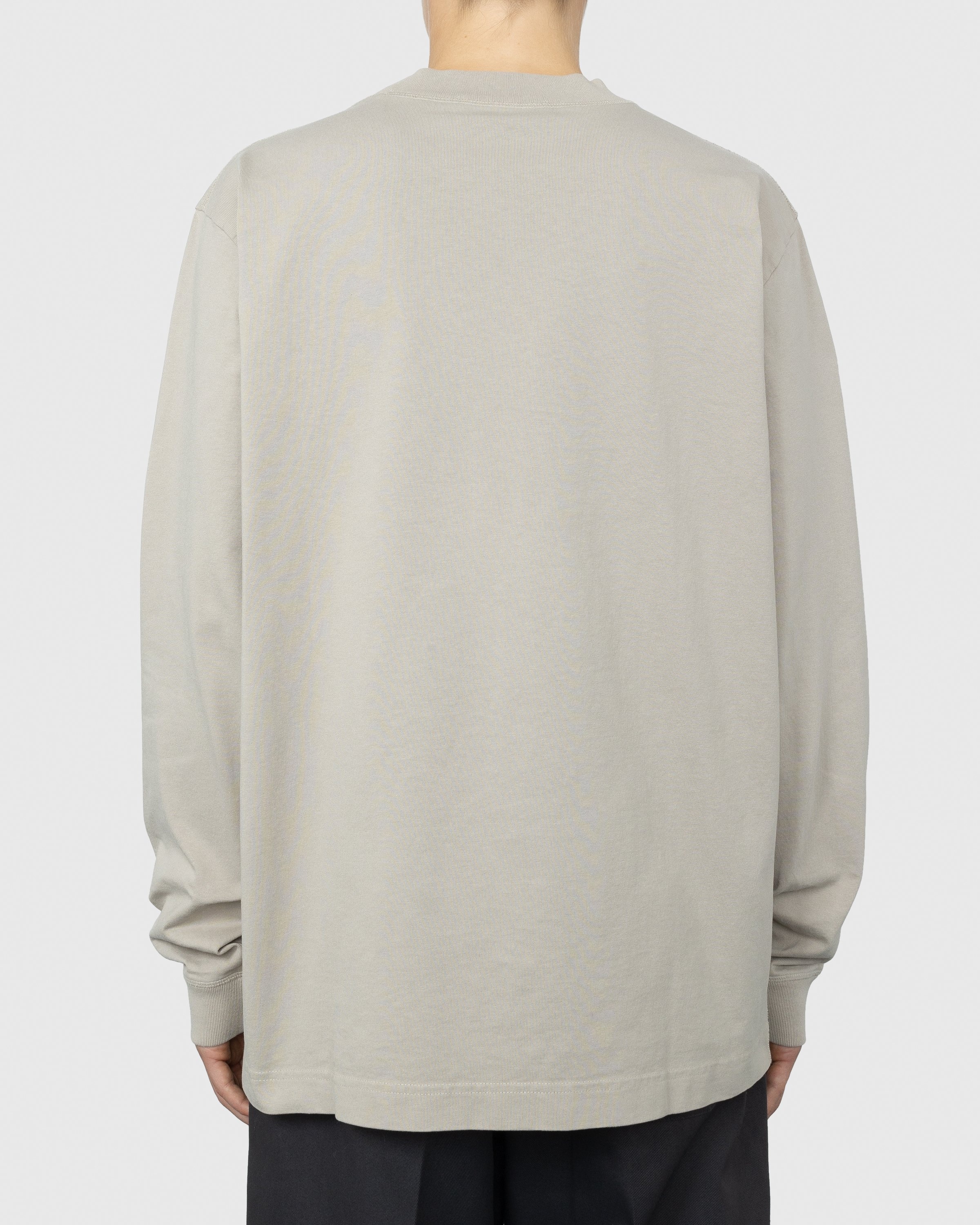 Acne Studios – Organic Cotton Logo Longsleeve Oyster Grey - Longsleeves - Beige - Image 4