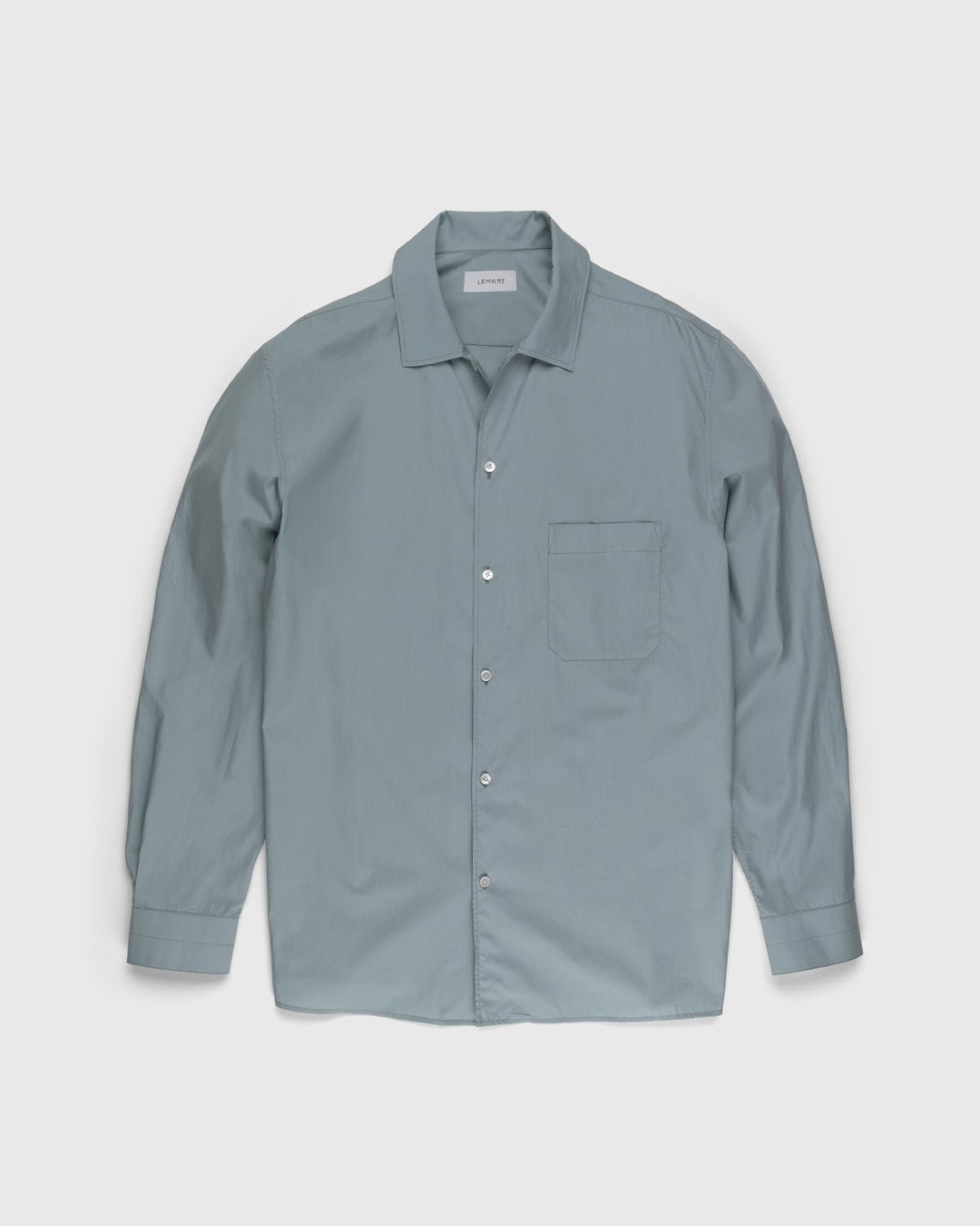 Lemaire – Convertible Collar Long Sleeve Shirt Light Blue - Shirts - White - Image 1