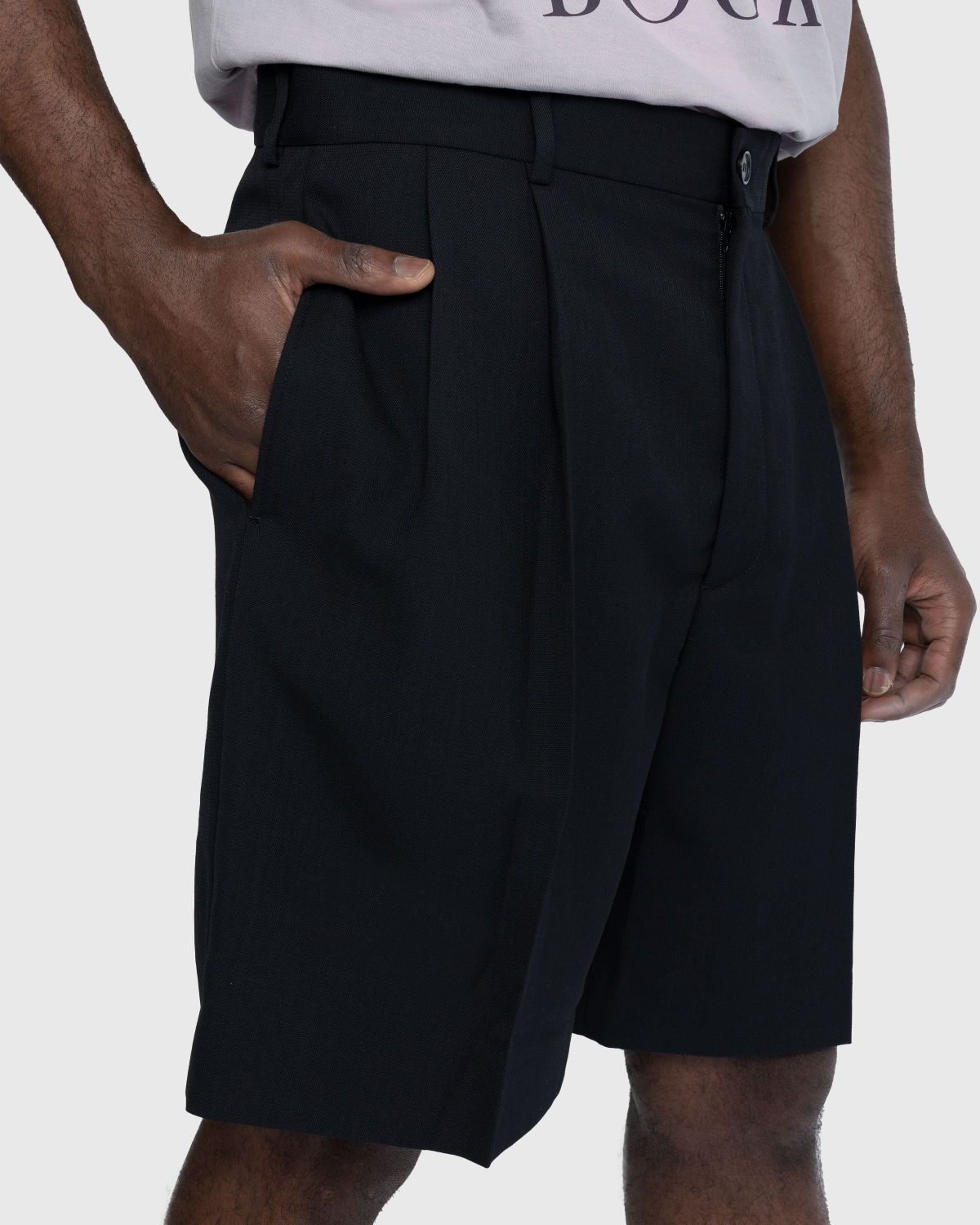 Acne Studios – Tailored Pleated Shorts Black - Bermuda Cuts - Black - Image 6