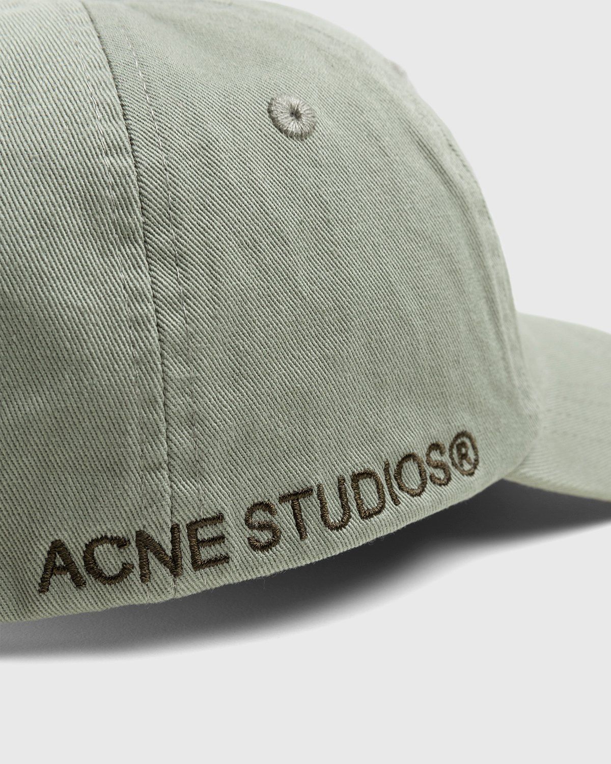 Acne Studios – Cotton Baseball Cap Sage Green - Hats - Green - Image 5