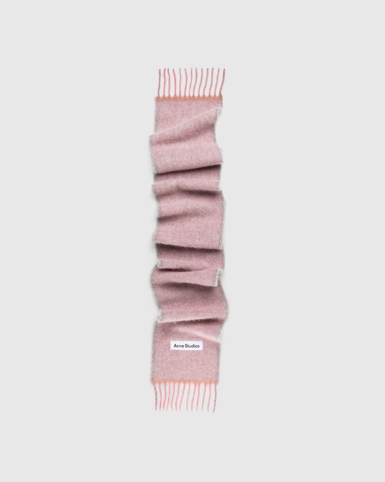 Mohair Wool Fringe Scarf Lavender