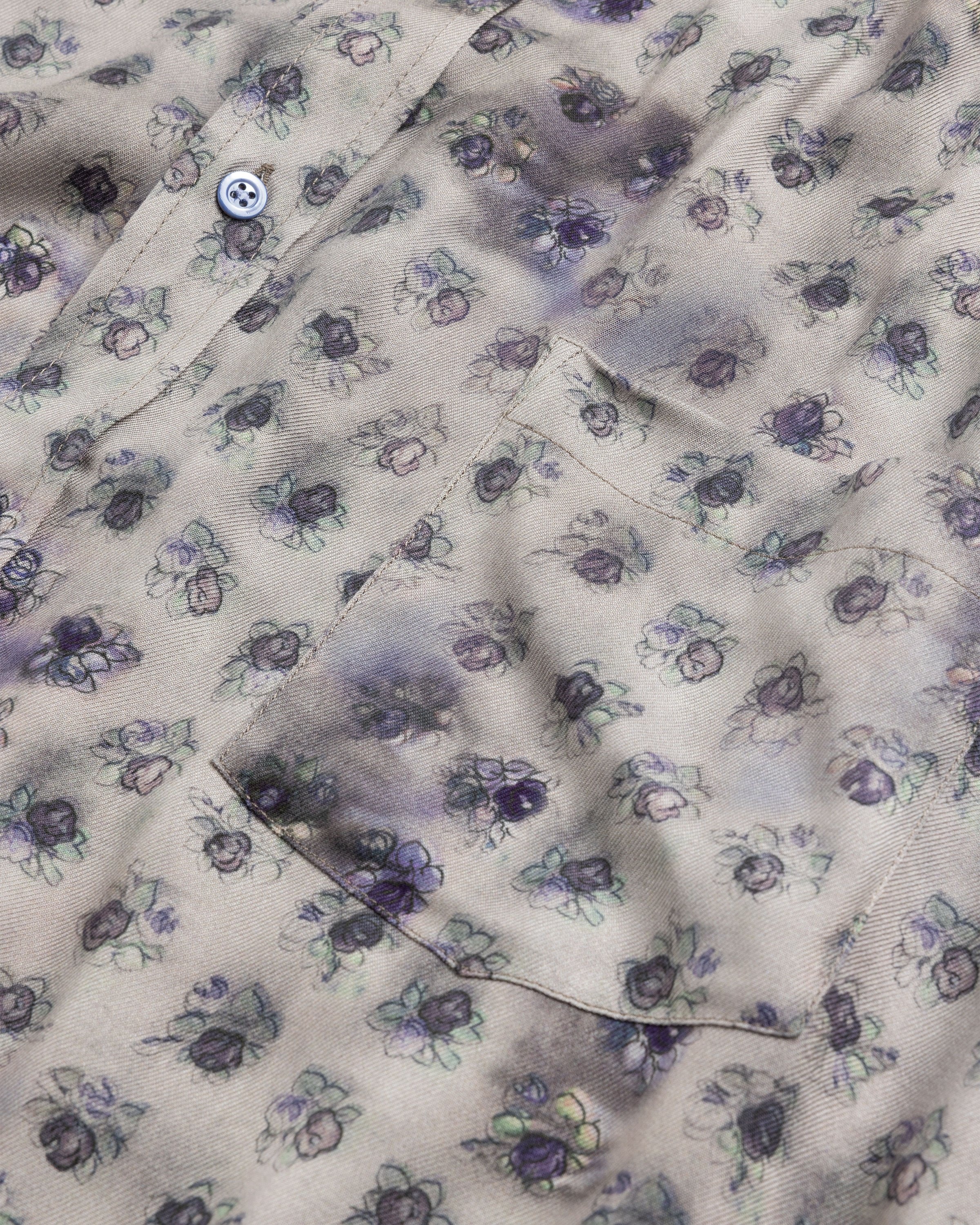 Acne Studios – Short-Sleeve Button-Up Shirt Grey - Shirts - Grey - Image 4