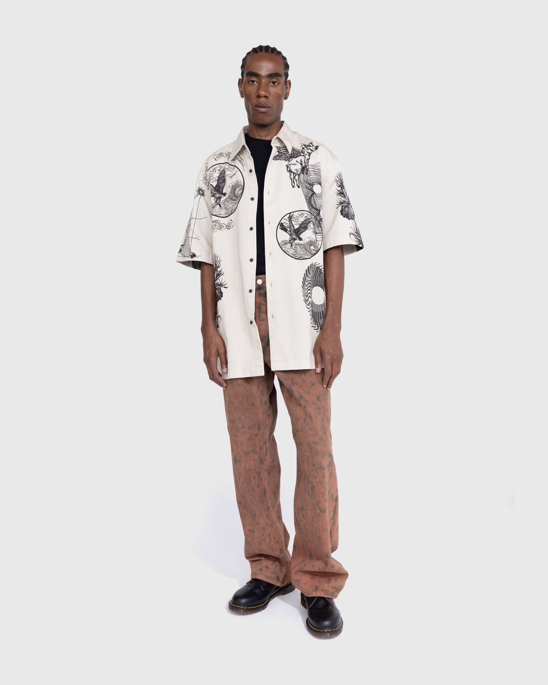Dries van Noten – Cassidye Shirt Cement - Shirts - Grey - Image 3