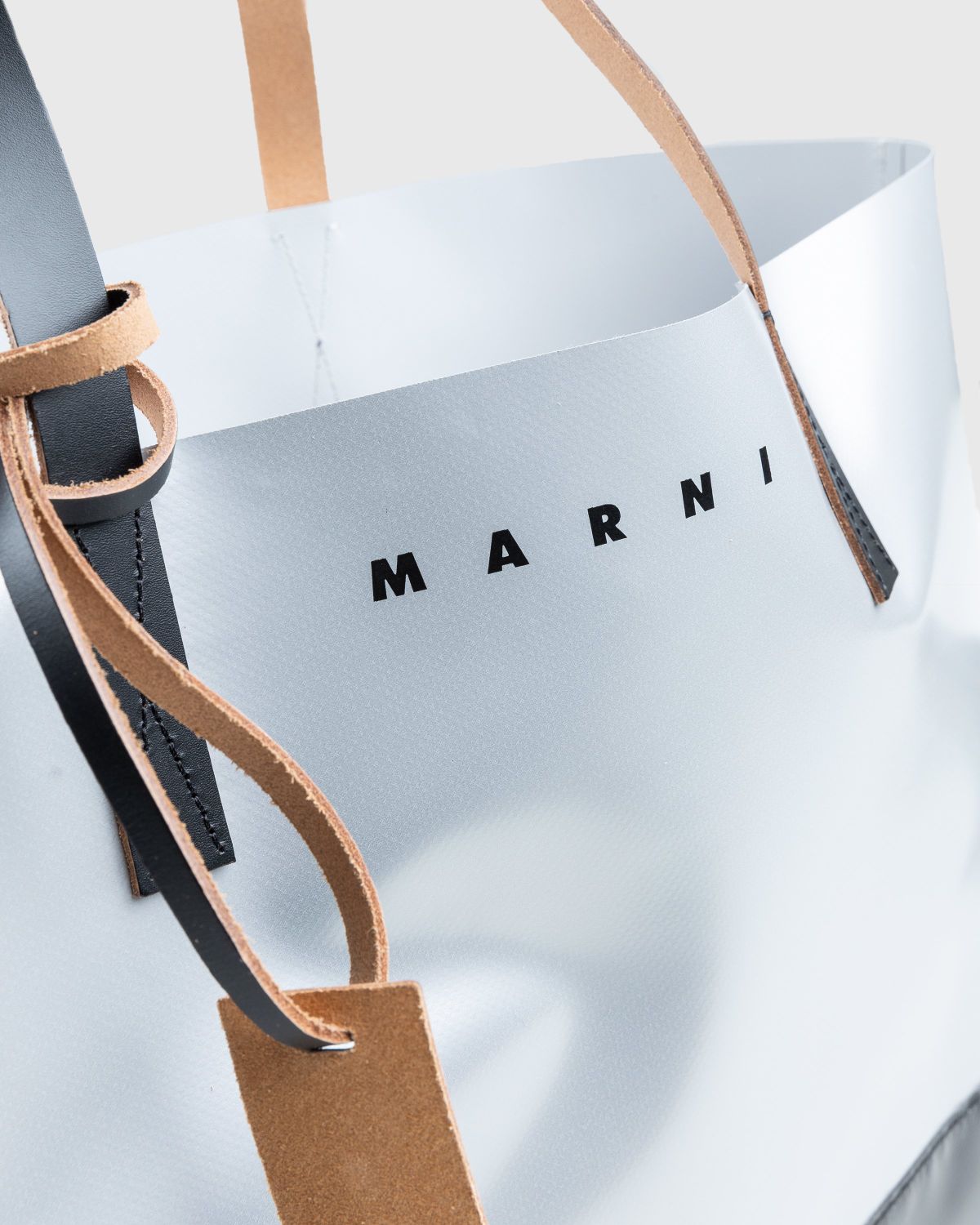 Marni – Tribeca Two-Tone Tote Bag Light Grey - Bags - Multi - Image 6