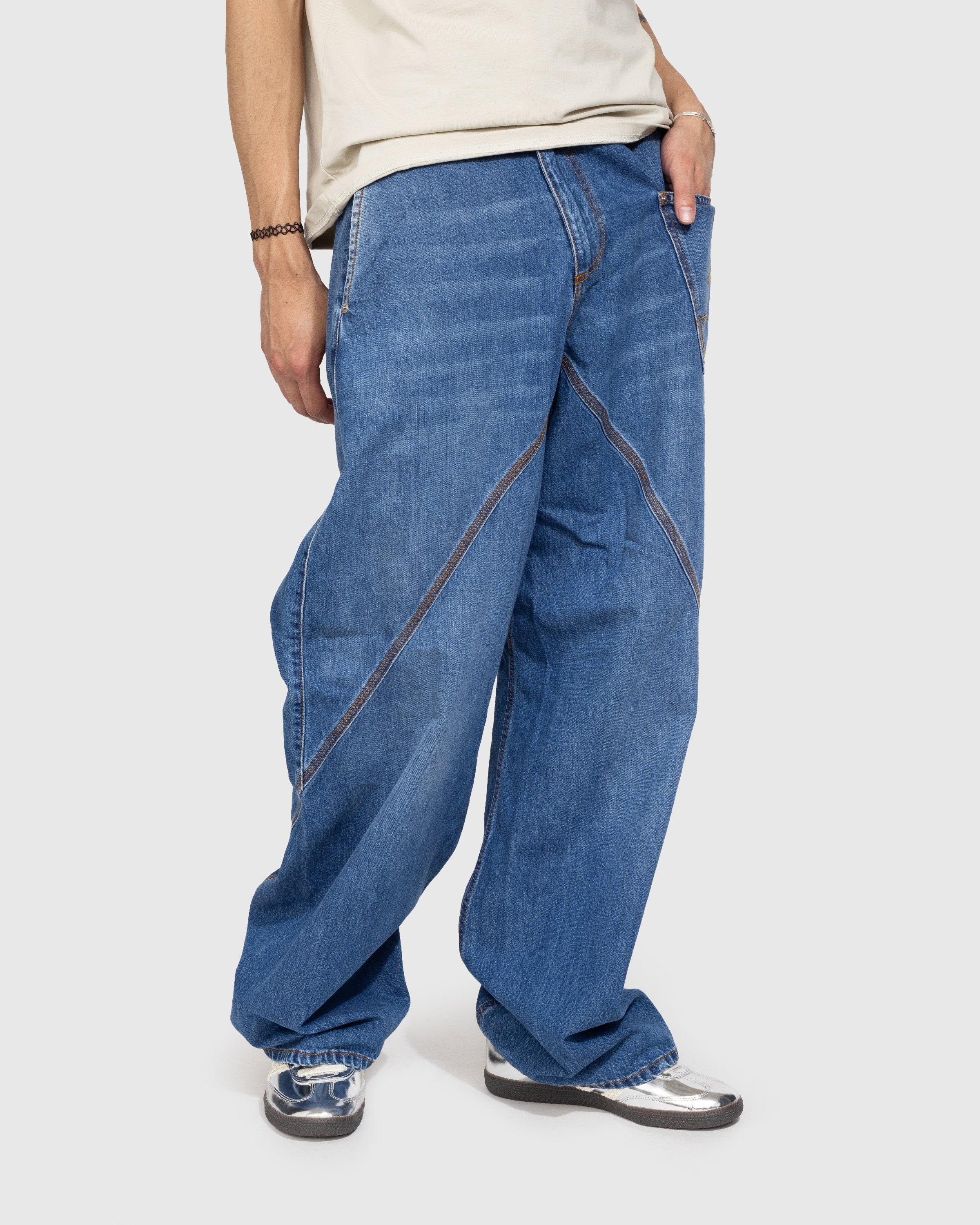 J.W. Anderson – Twisted Workwear Jeans Blue - Pants - Blue - Image 3