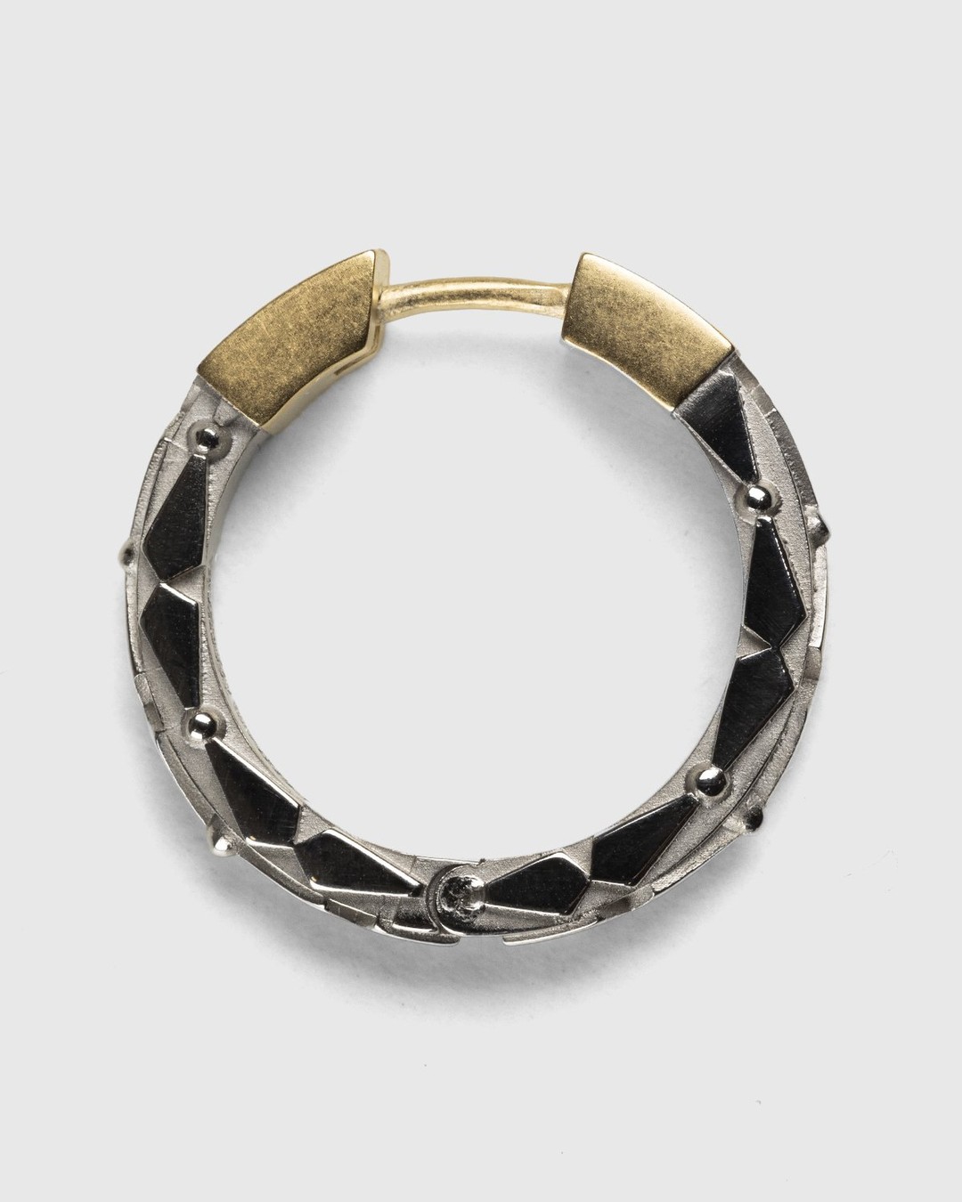 Maison Margiela – Sculpted Hoop Earring Silver - Earrings - Silver - Image 1