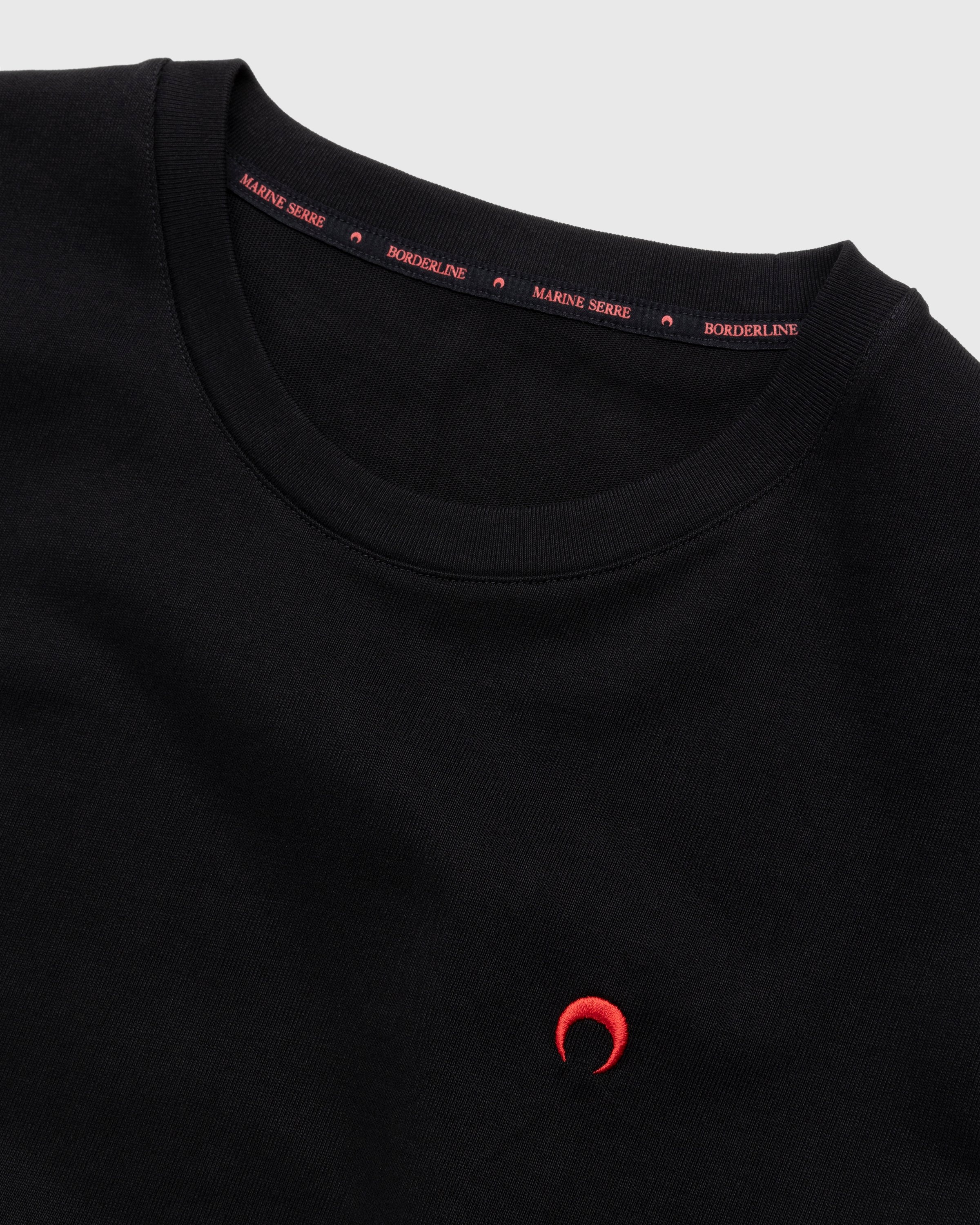 Marine Serre – Organic Cotton T-Shirt Black - Tops - Black - Image 6