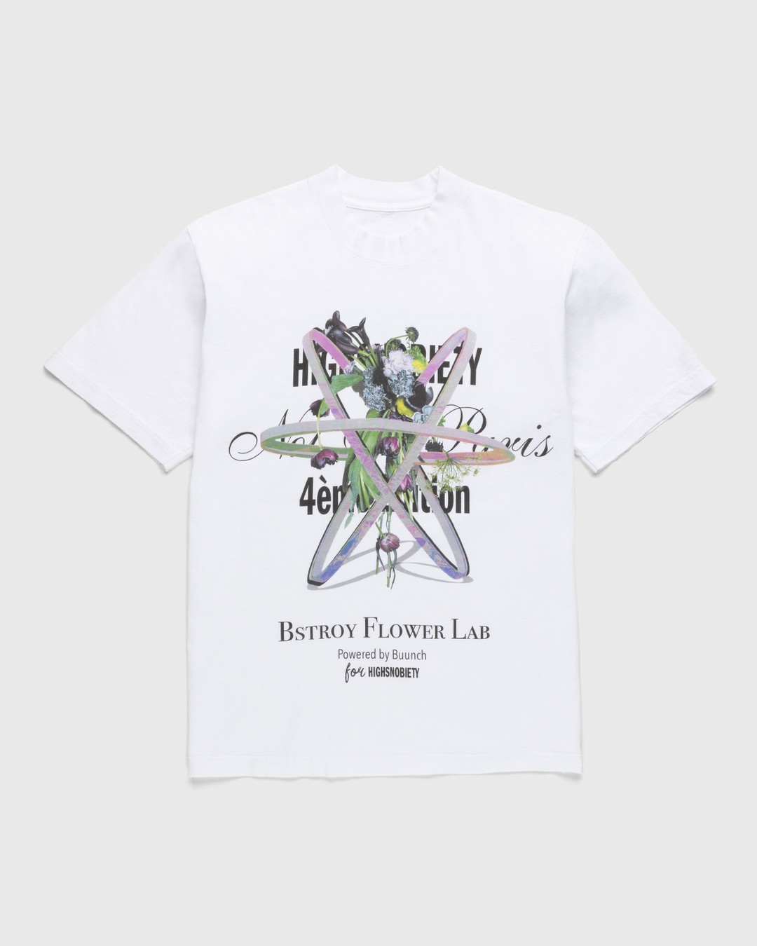 Bstroy x Highsnobiety – Not In Paris 4 Flower T-Shirt White - T-shirts - White - Image 1