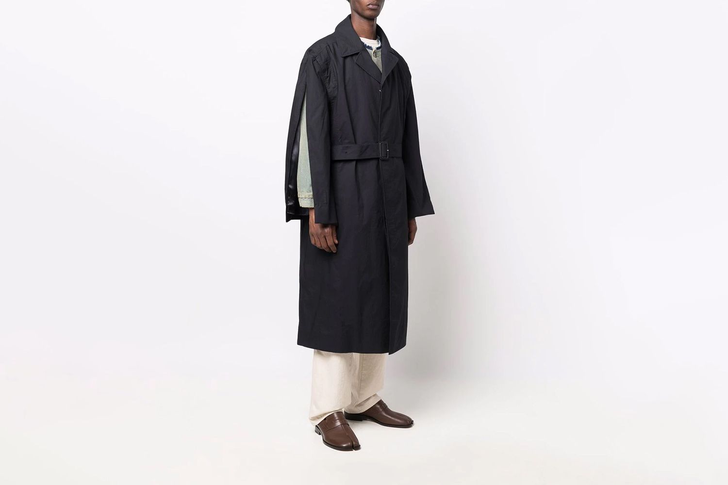 Layered Cotton Trench Coat