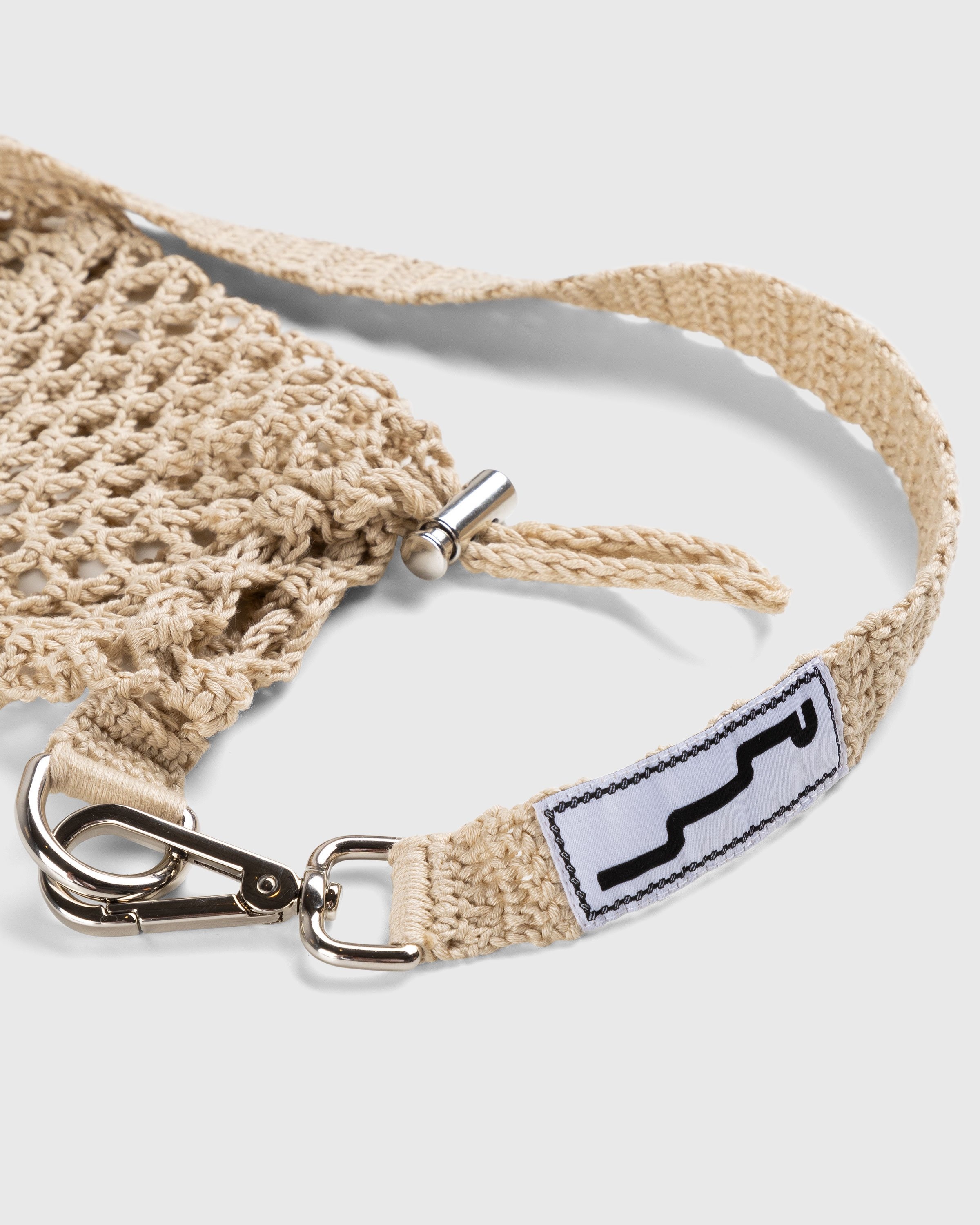 SSU – Crochet Mesh Stitch Crossbody Bag Tan - Bags - Beige - Image 3