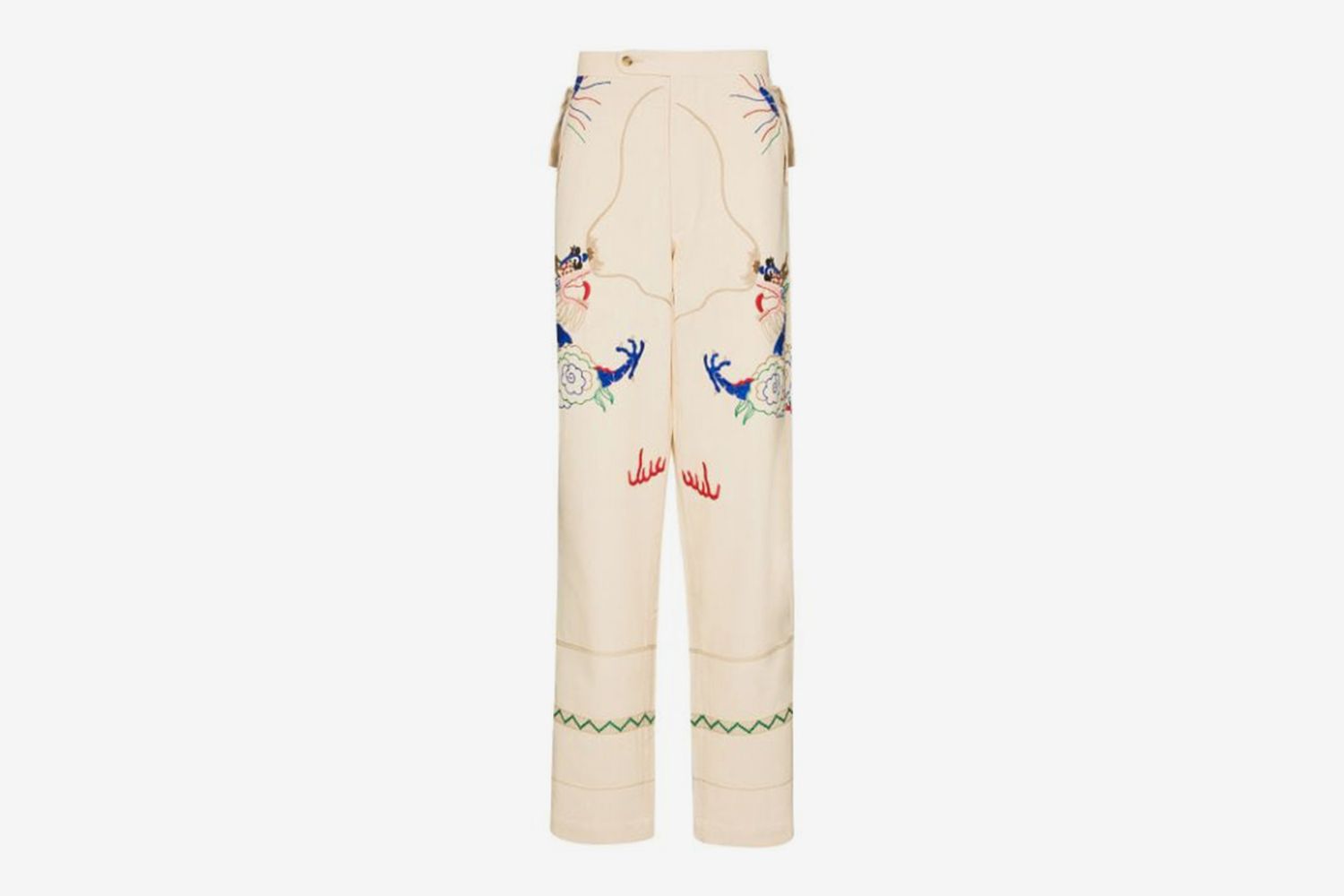 Dragon Tableau Embroidered Trousers