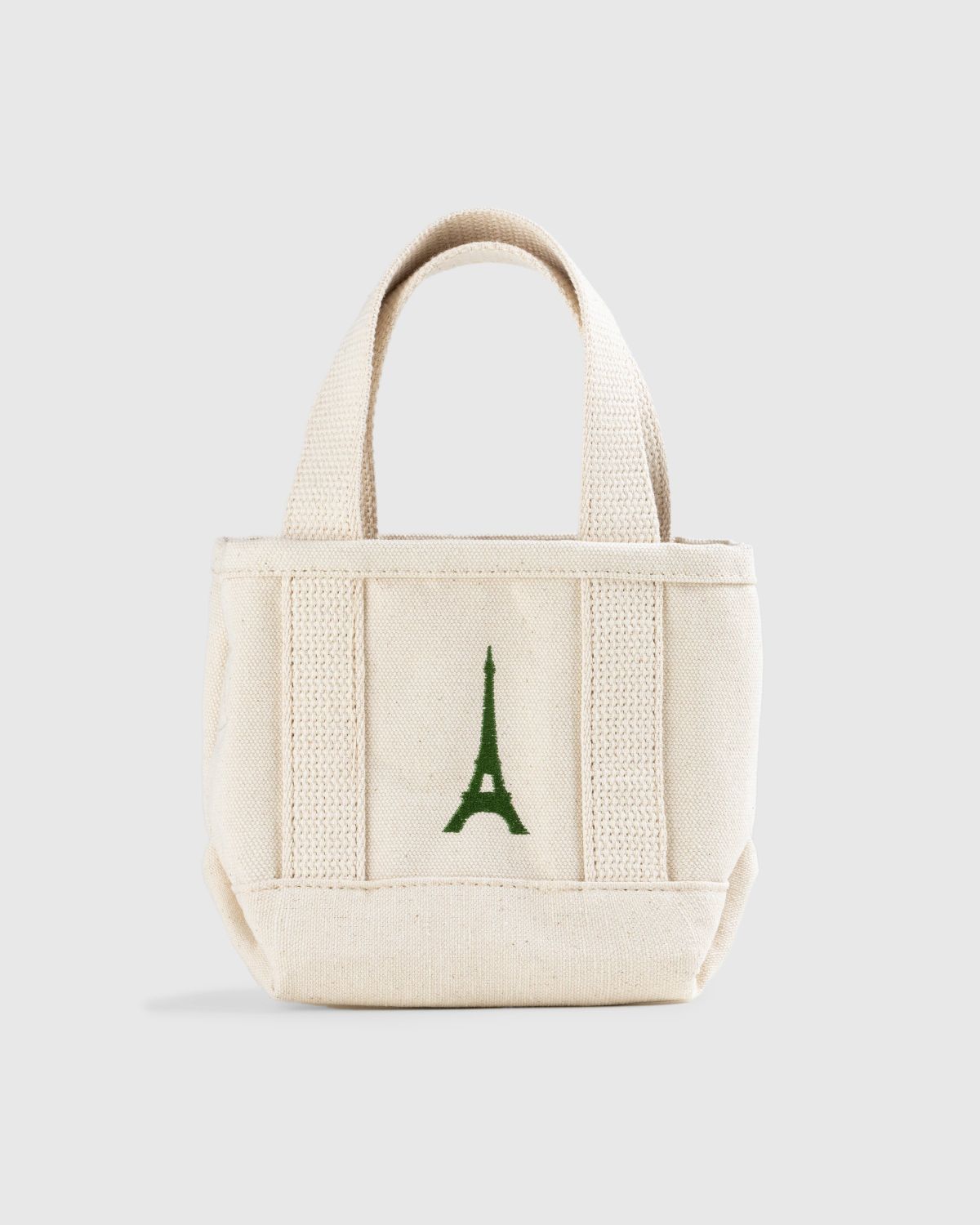 Mini Lettering Embroidered Canvas Tote Bag