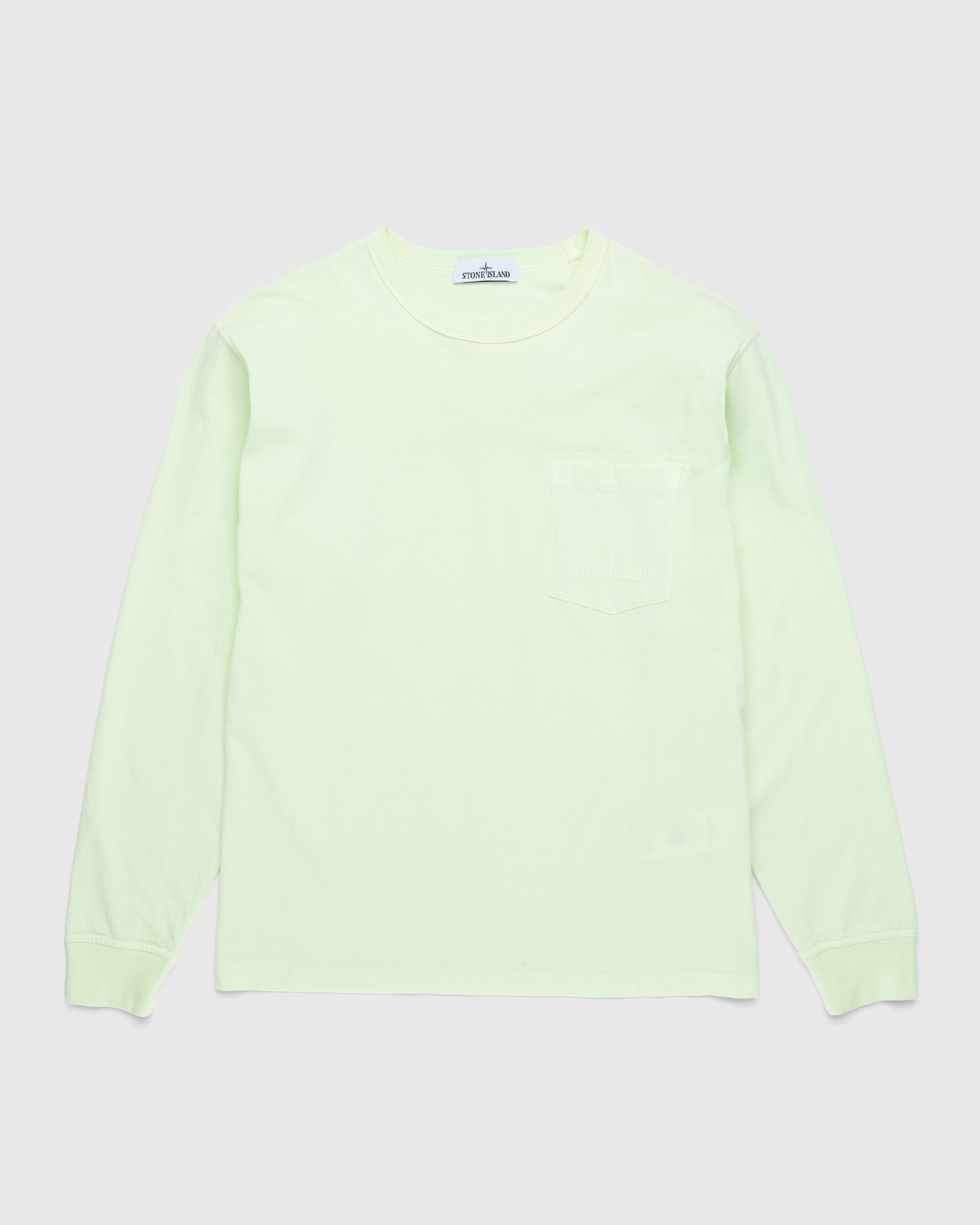 Stone Island – T-Shirt M/Lunga Green 21244 - Tops - Green - Image 1
