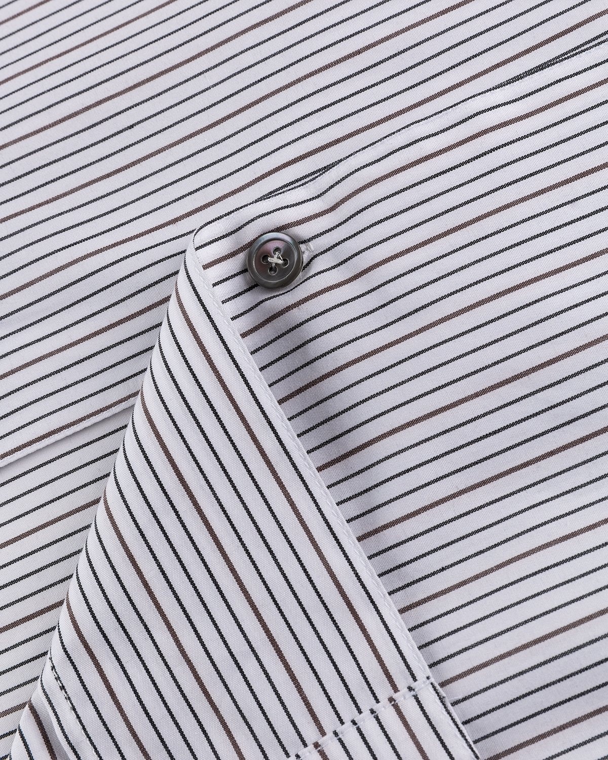Highsnobiety – Striped Poplin Short-Sleeve Shirt White/Black - Shirts - White - Image 6
