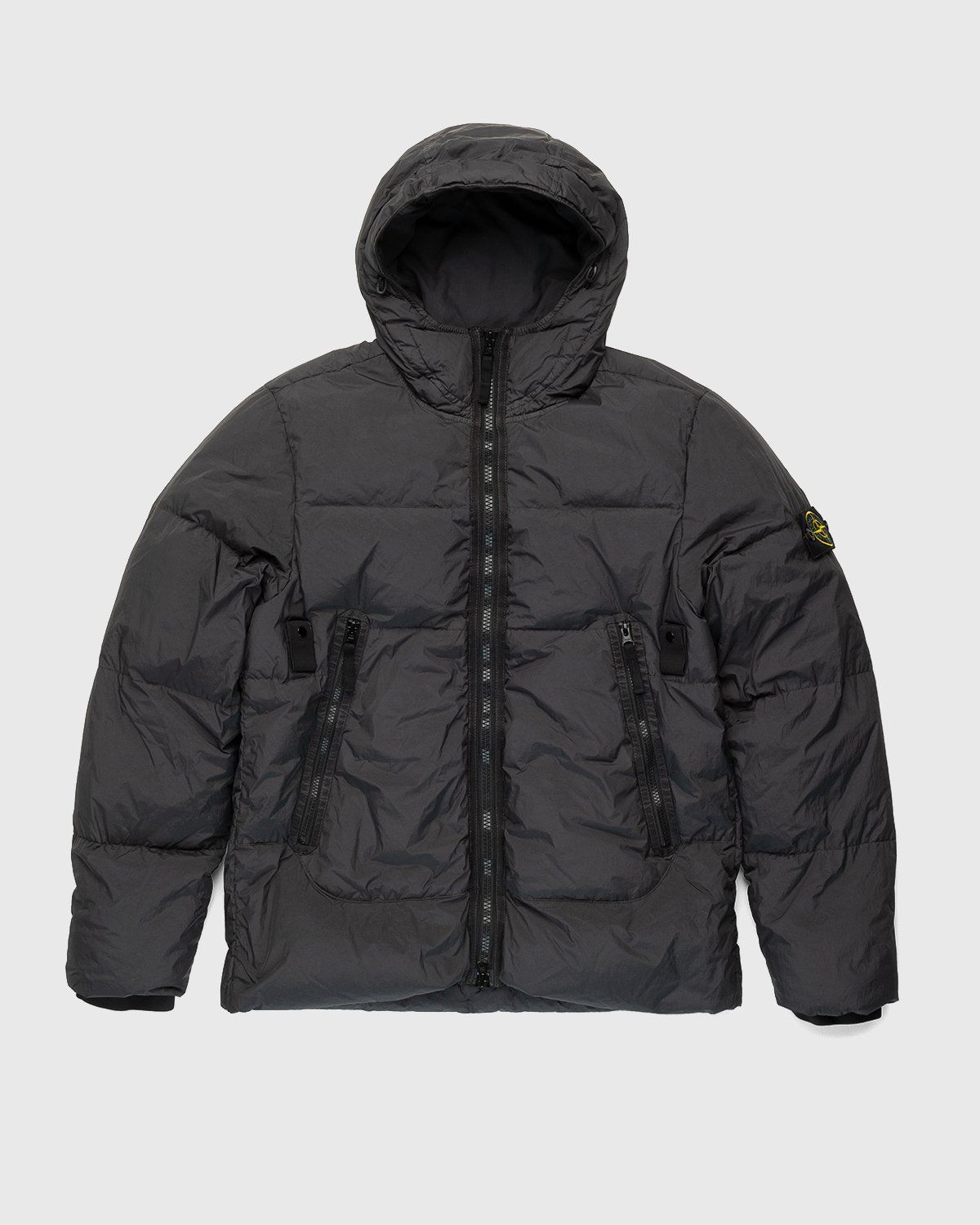 Stone Island – Real Down Jacket Charcoal - Outerwear - Black - Image 1