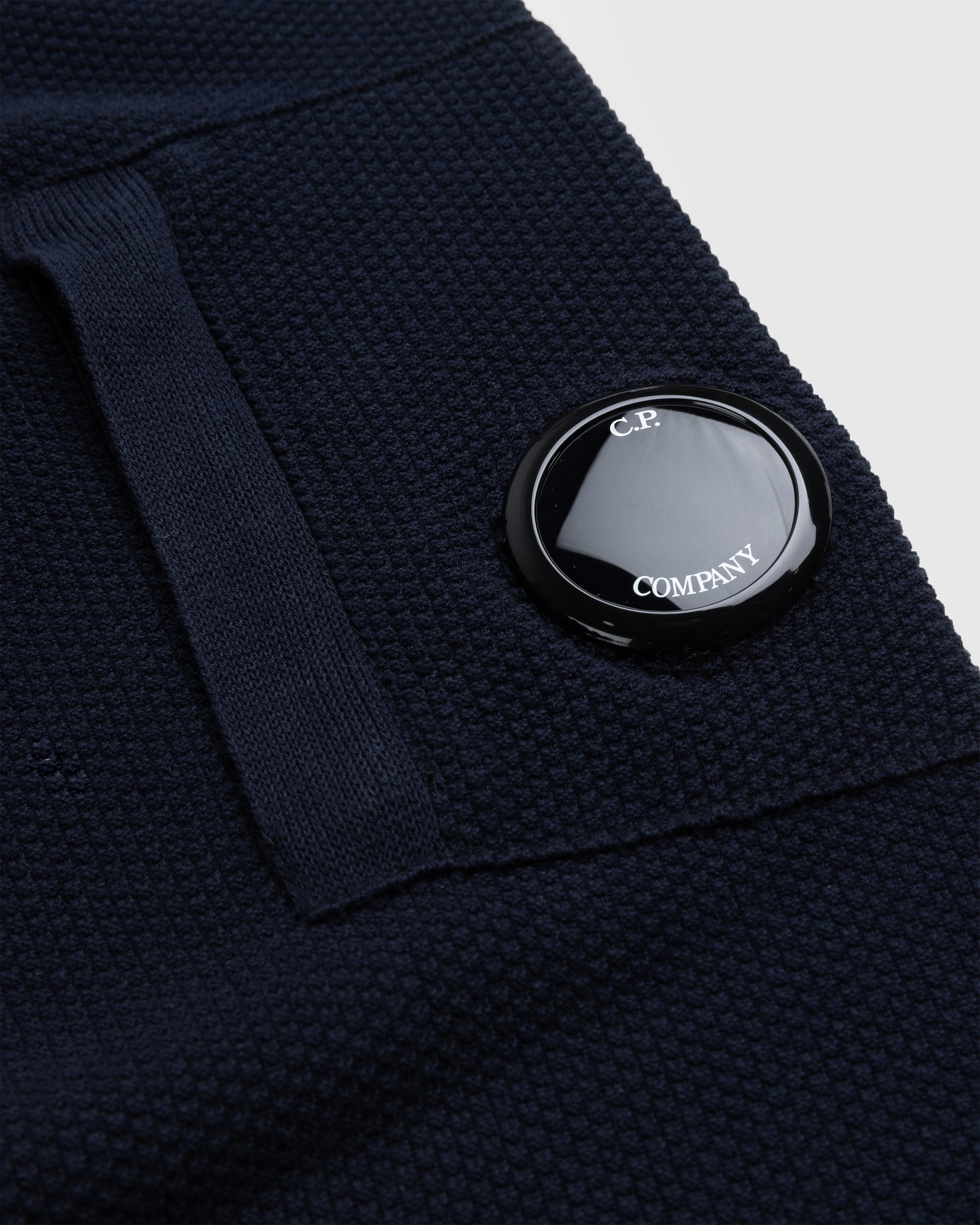 C.P. Company – Cotton Crepe Crew Neck Knit Total Eclipse Blue - Sweats - Blue - Image 4