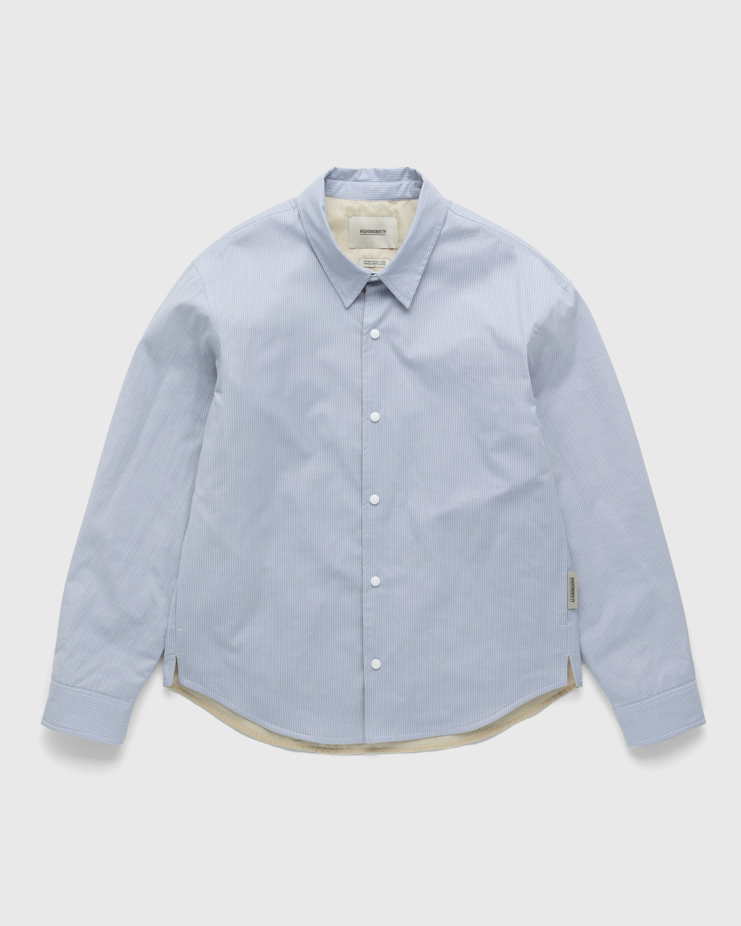 Highsnobiety – Quilted Insulated Shirt - Shirts - Blue - Image 1