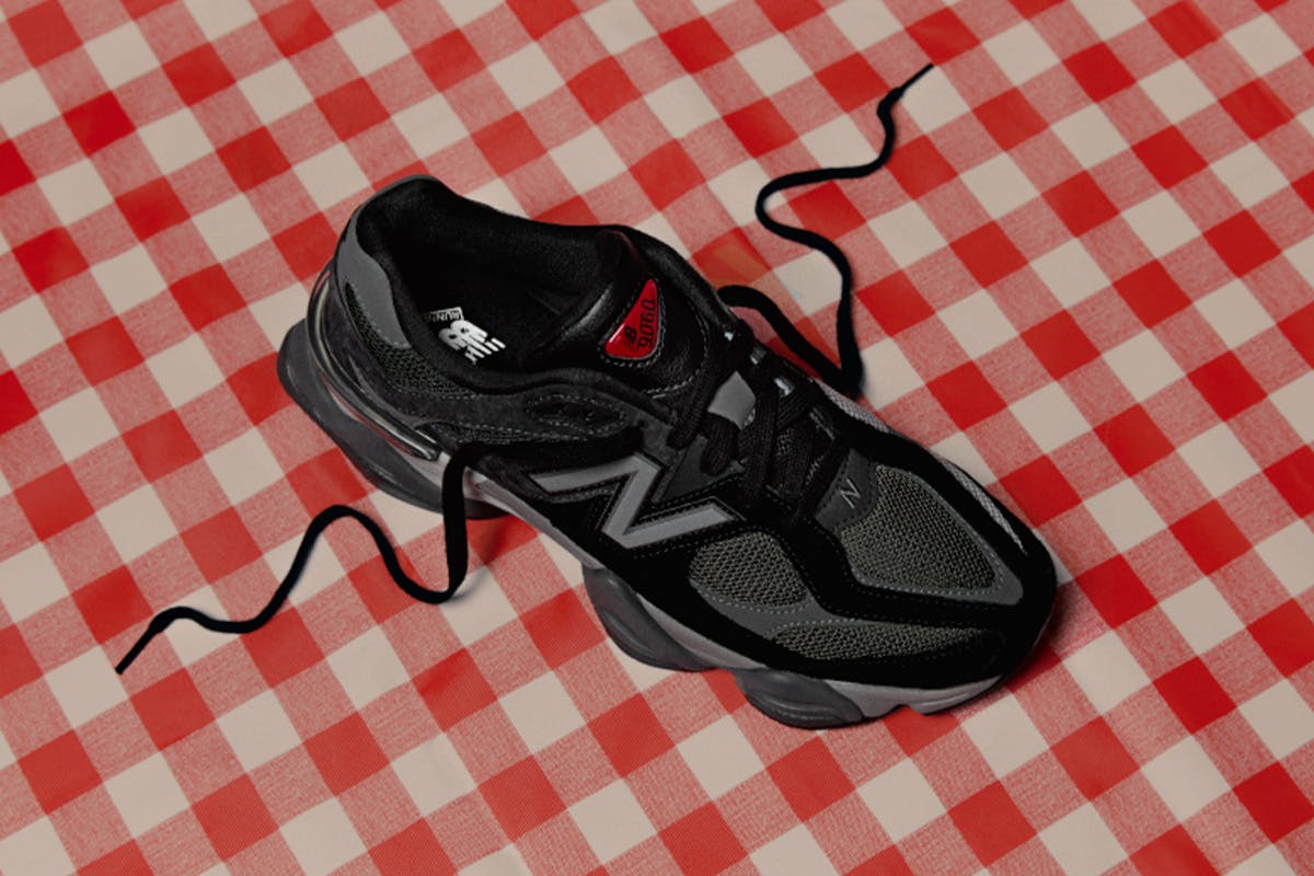 New Balance 9060 Black/grey Leather And Fabric Sneakers | ModeSens