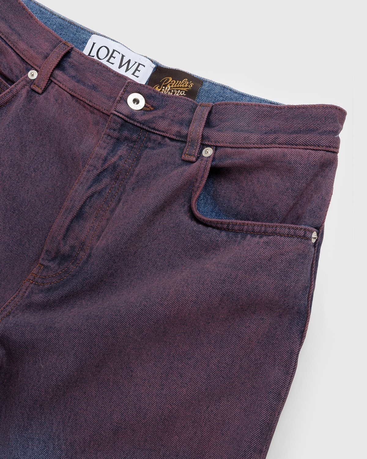 Loewe – Paula's Ibiza Tricolor Denim Trousers Red/Blue/Green - Pants - Blue - Image 4