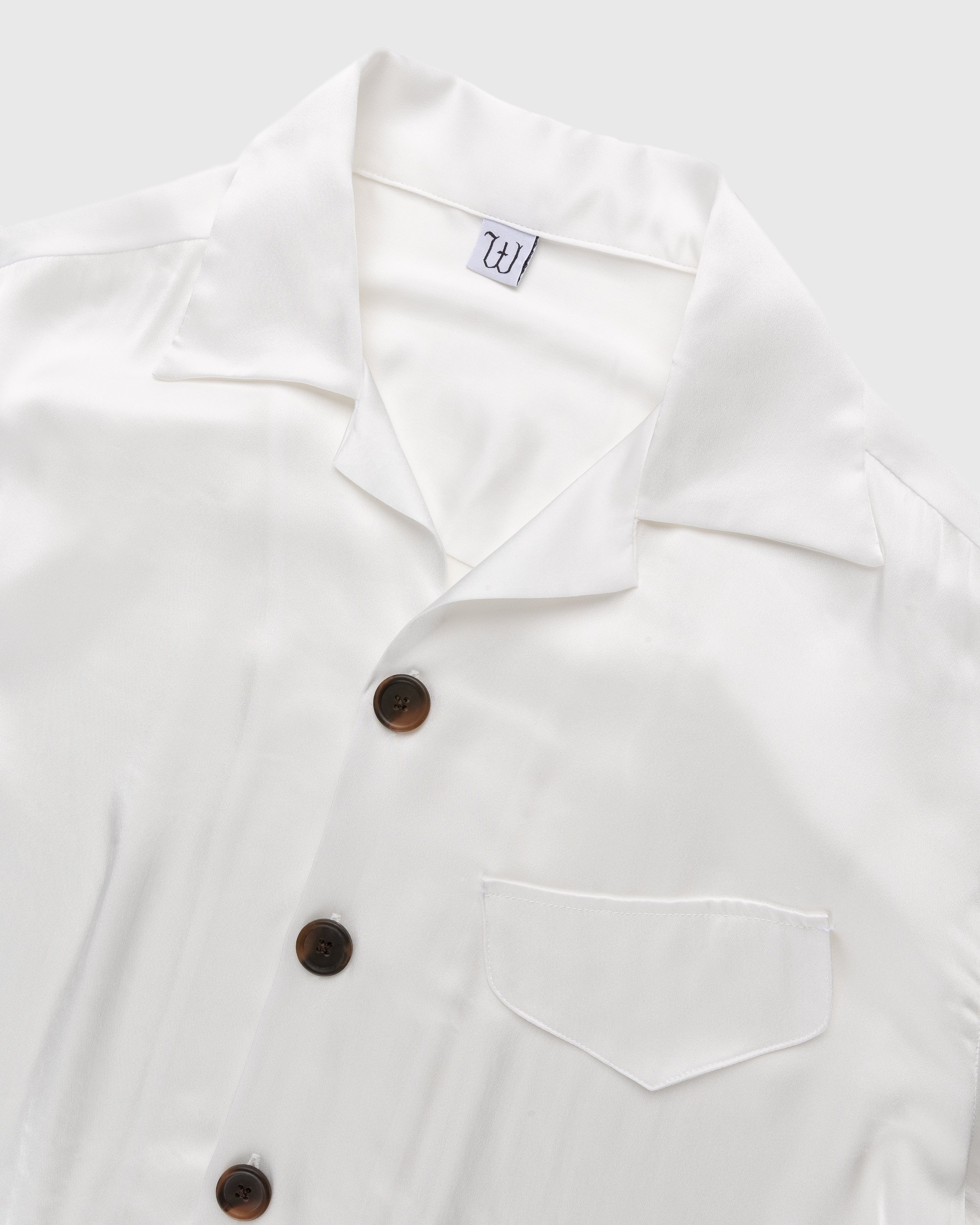 Winnie New York – Silk Pajama Shirt Ivory - Shirts - White - Image 5