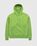 Contrast Stitch Fleece Hoodie Green