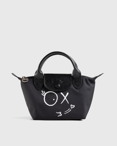 Longchamp x André Saraiva – Le Pliage André Shoulder Bag Black