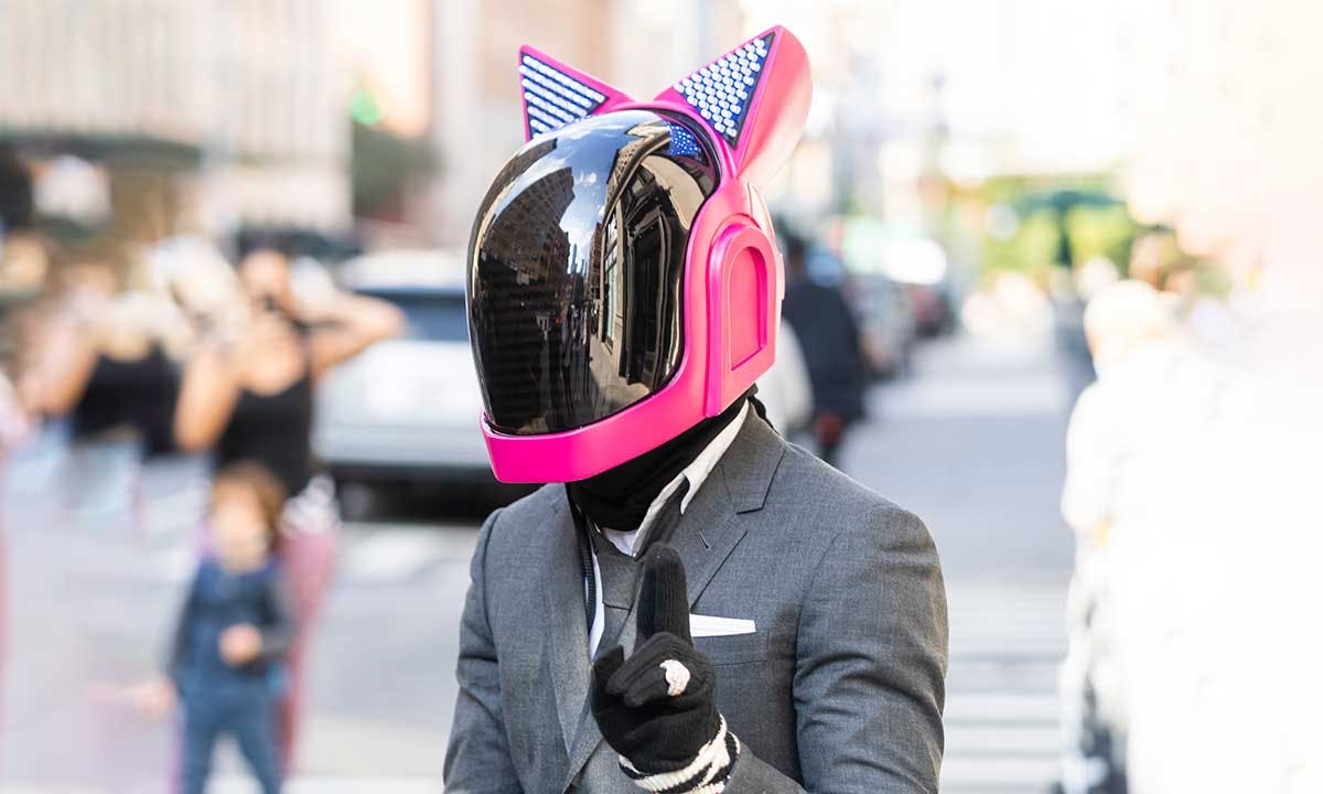 Lil Uzi Vert's Daft Punk Helmet With Cat Ears & Thom Browne Suit