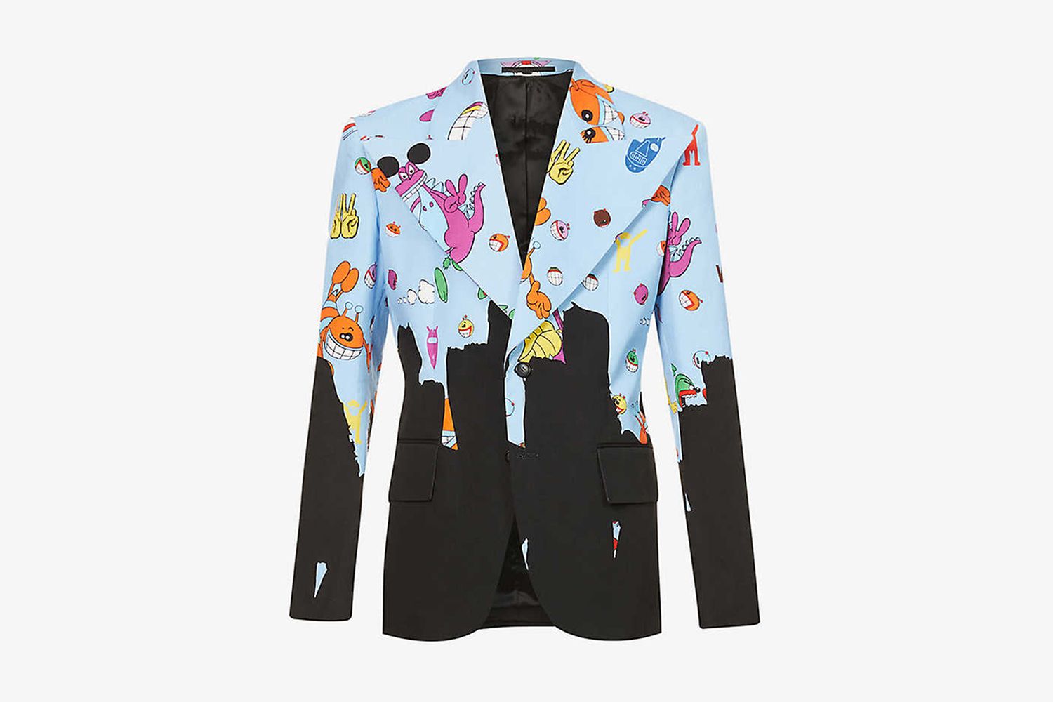 Elephant Single-Breasted Animal-Print Blazer