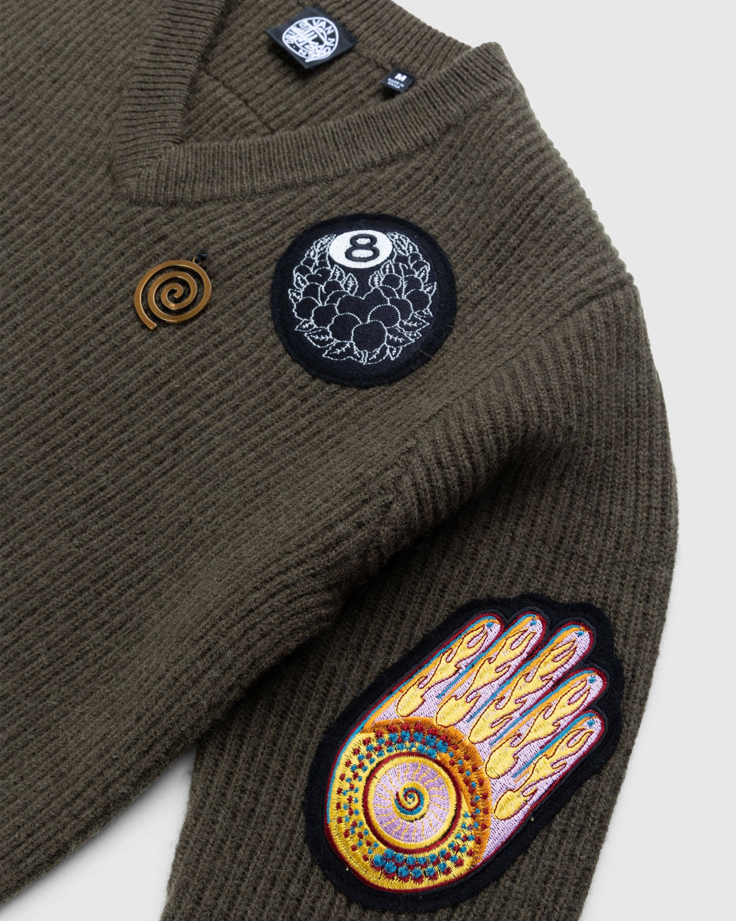 Stüssy x Dries van Noten – Badge Sweater - Knitwear - Brown - Image 4