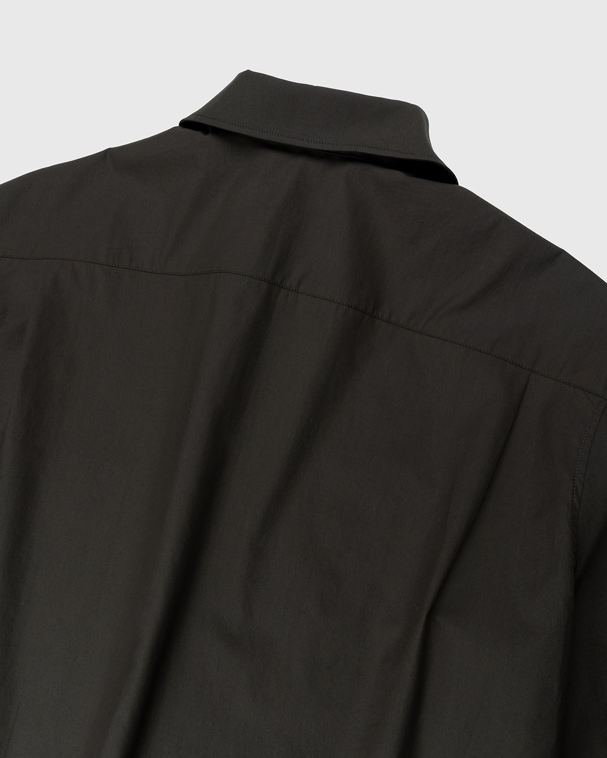 Lemaire – Convertible Collar Long Sleeve Shirt Espresso - Shirts - Brown - Image 3