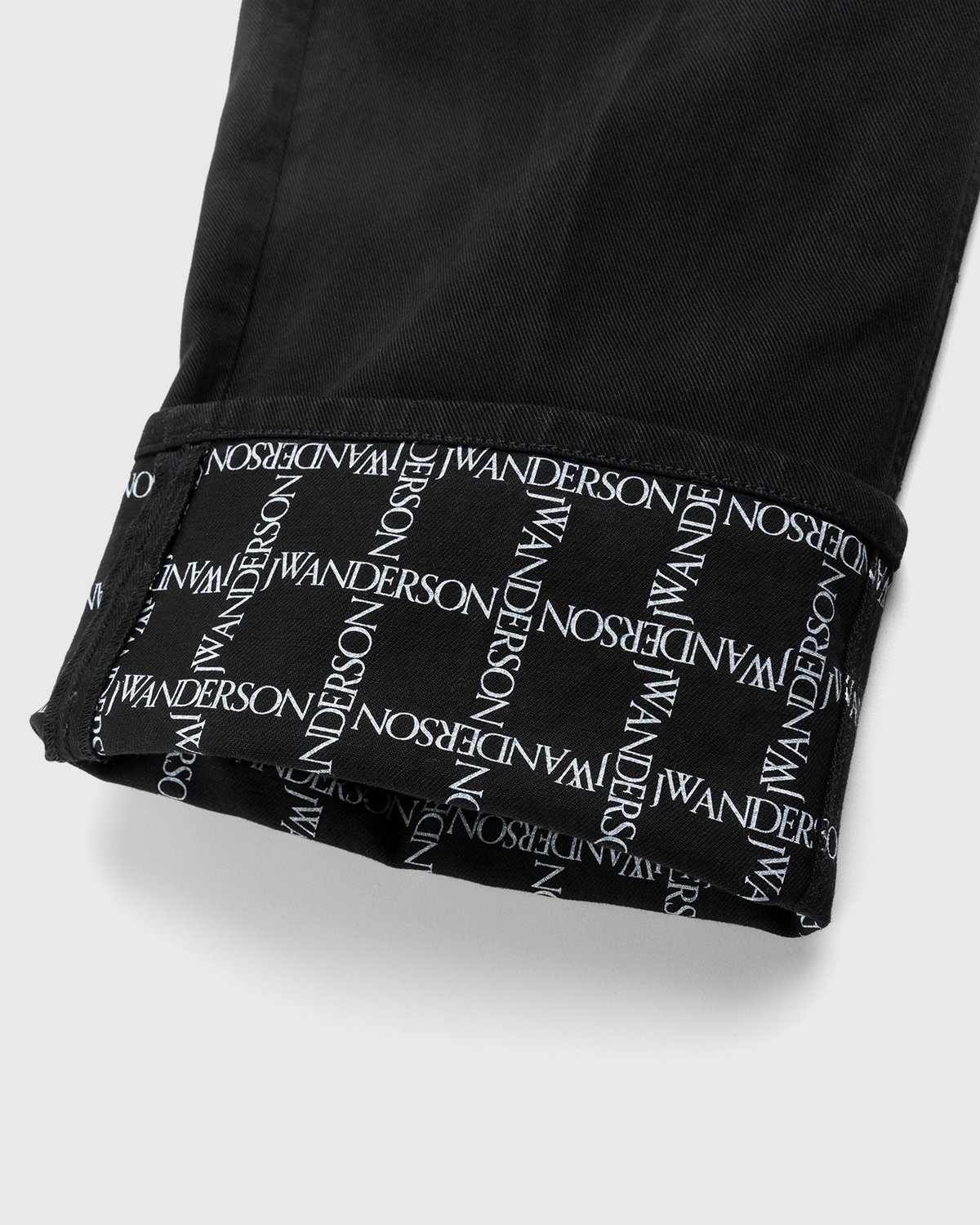 J.W. Anderson – Logo Grid Cuff Wide Leg Jeans Black - Pants - Black - Image 5
