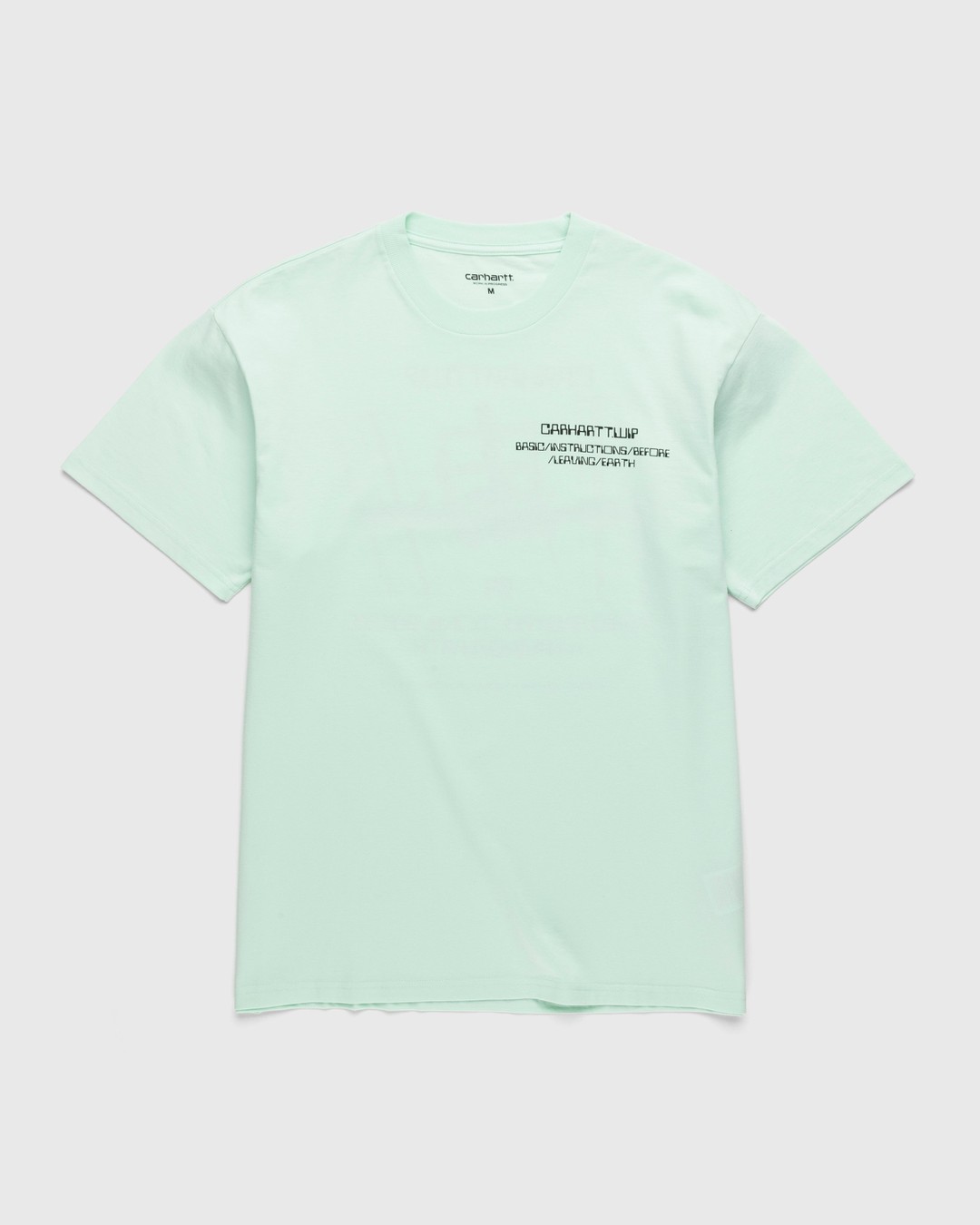 Carhartt WIP – Leaving Earth T-Shirt Pale Spearmint/Black - T-Shirts - Green - Image 1