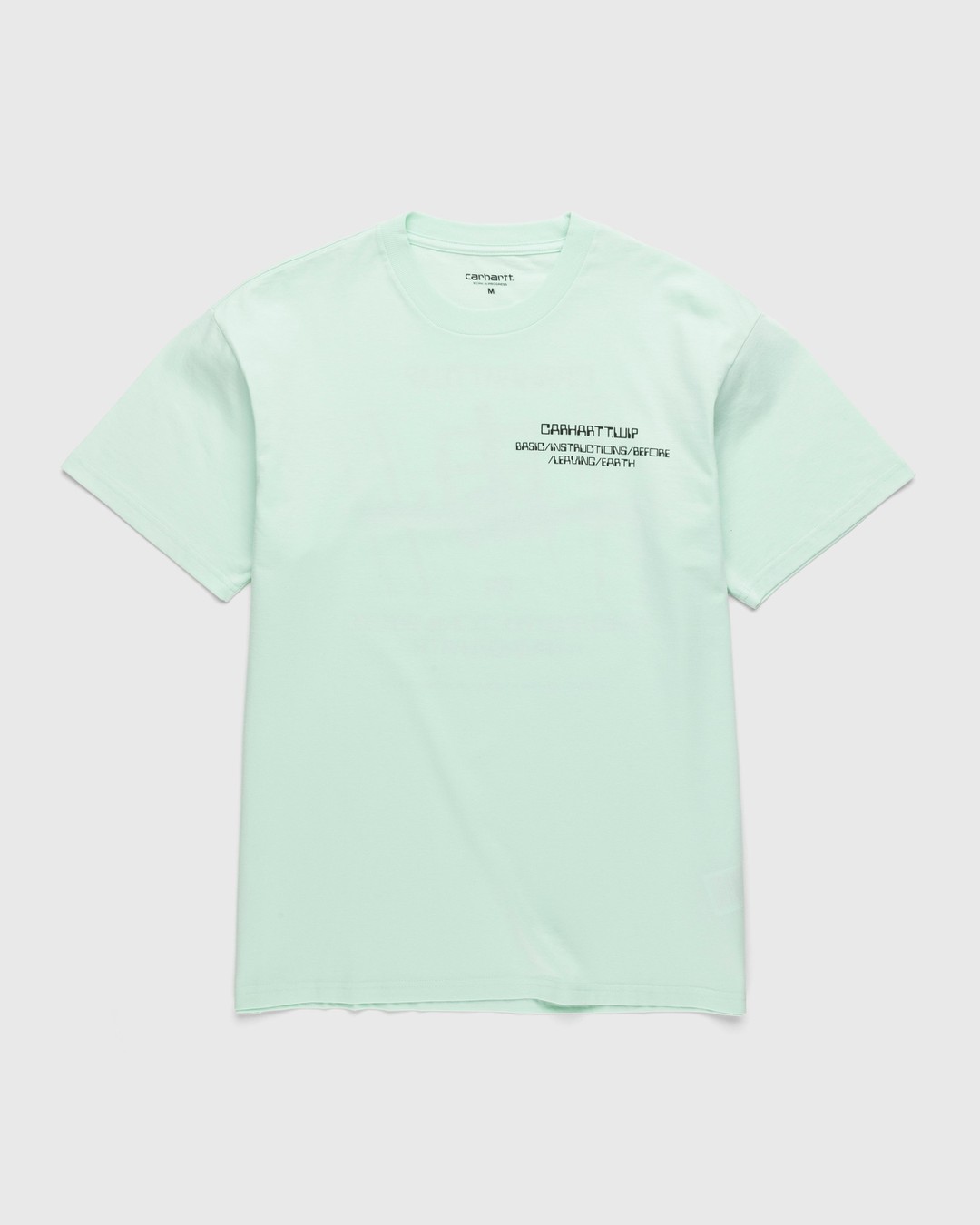 Carhartt WIP – Leaving Earth T-Shirt Pale Spearmint/Black - Tops - Green - Image 1