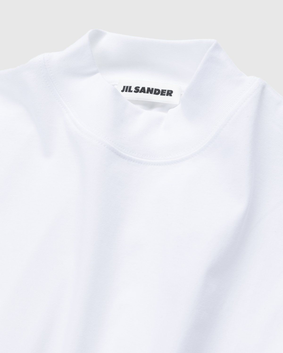Jil Sander – Mock Neck T-Shirt White - T-shirts - White - Image 3