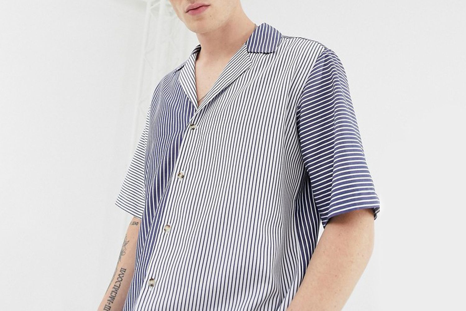 Spliced Stripe Shirt