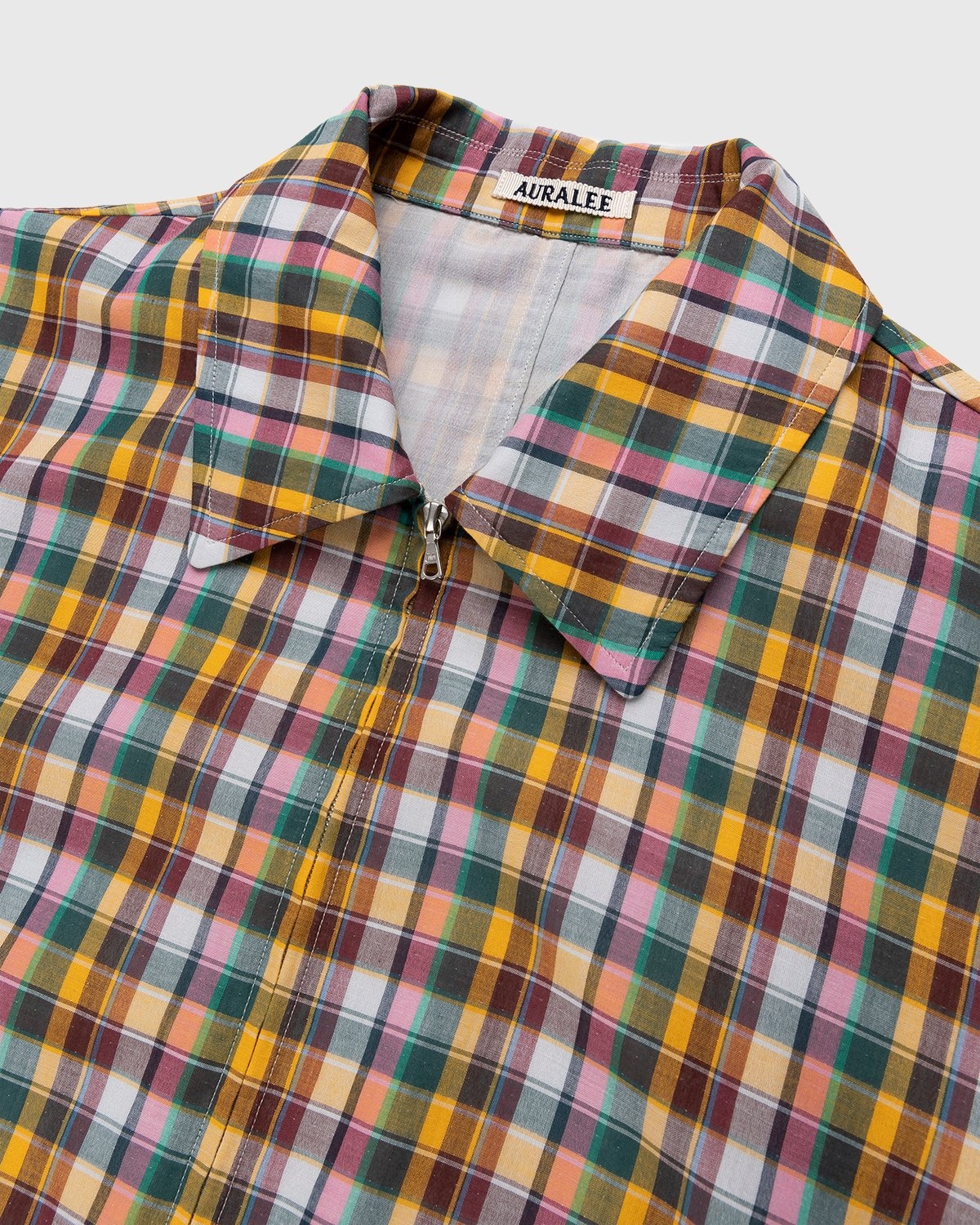 Auralee – Cotton Woven Blouson Mix Madras Check - Outerwear - Multi - Image 4