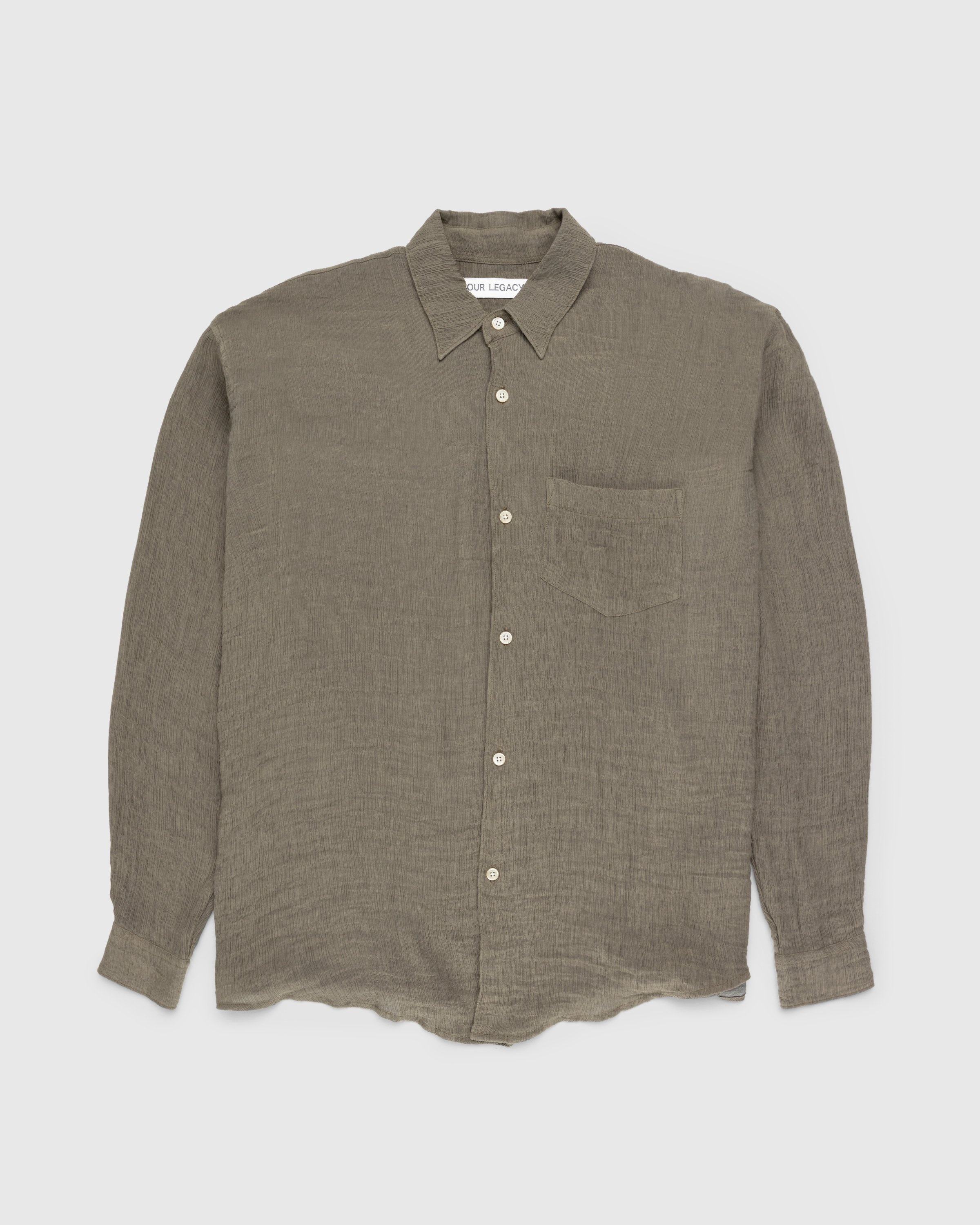 Our Legacy – Initial Shirt Muck Ruffle Viscose - Shirts - Brown - Image 1