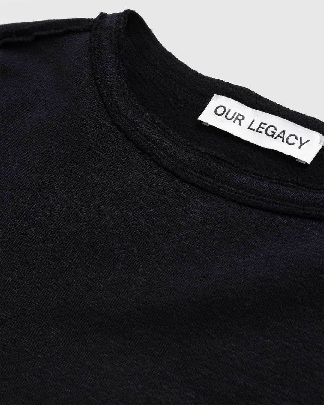 Our Legacy – Inverted Sweatshirt Black Hemp Loopback - Longsleeves - Black - Image 4