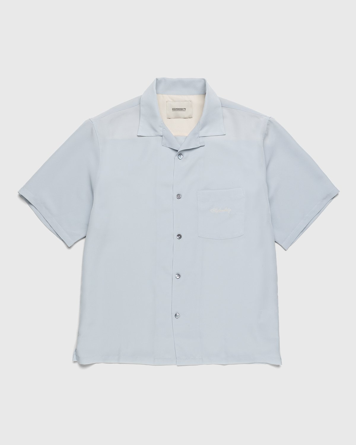 Highsnobiety – Rayon Short-Sleeve Shirt Sky Blue Cream - Shirts - Blue - Image 1