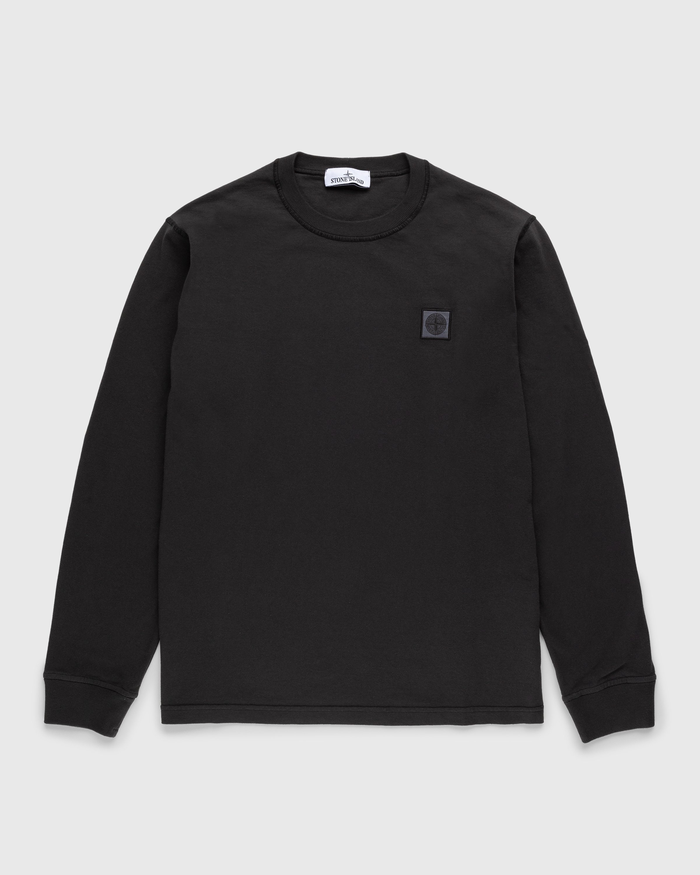 Stone Island – Fissato Longsleeve T-Shirt Charcoal - Longsleeves - Grey - Image 1