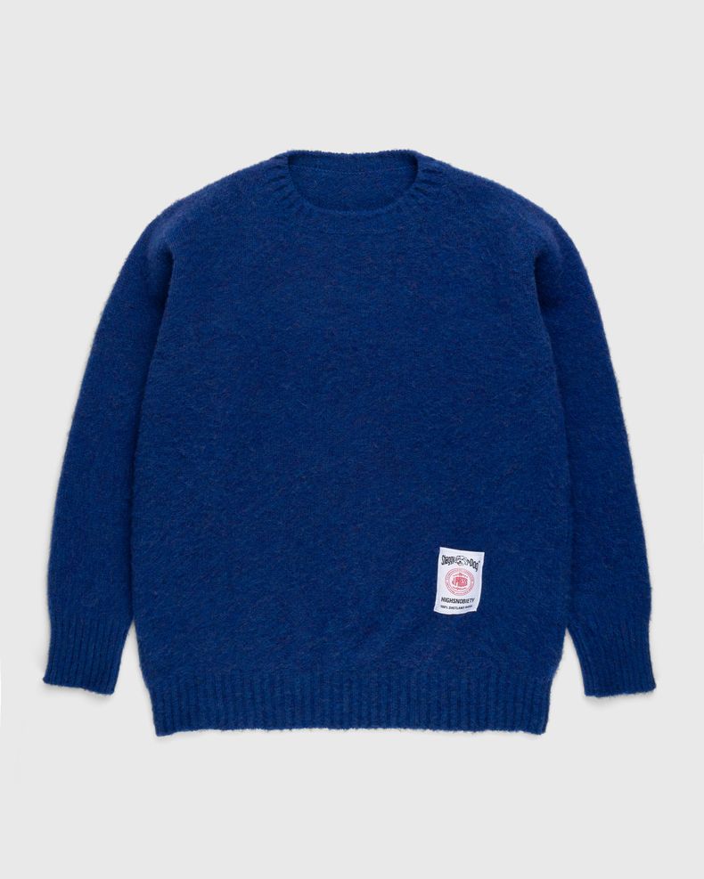 Shaggy Dog Solid Sweater Blue