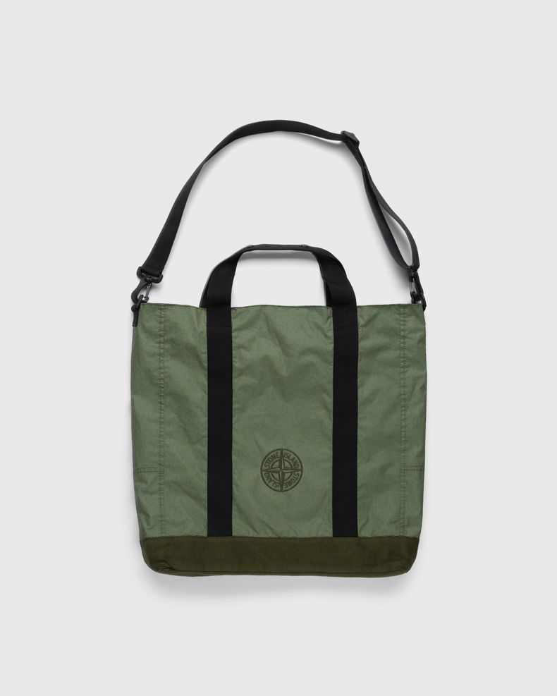 Stone Island – 91475 Garment-Dyed Tote Bag Olive