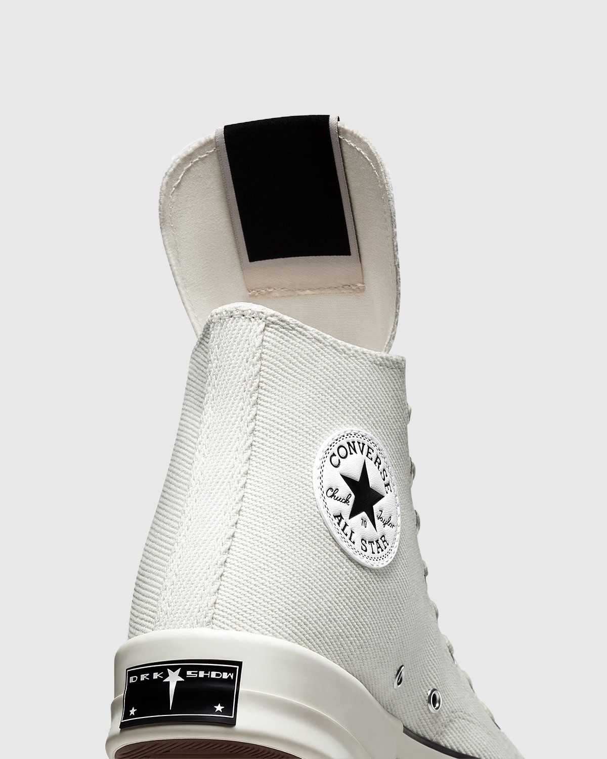 Converse x Rick Owens – DRKSTAR Chuck 70 High Lily White Egret Black - Sneakers - White - Image 7