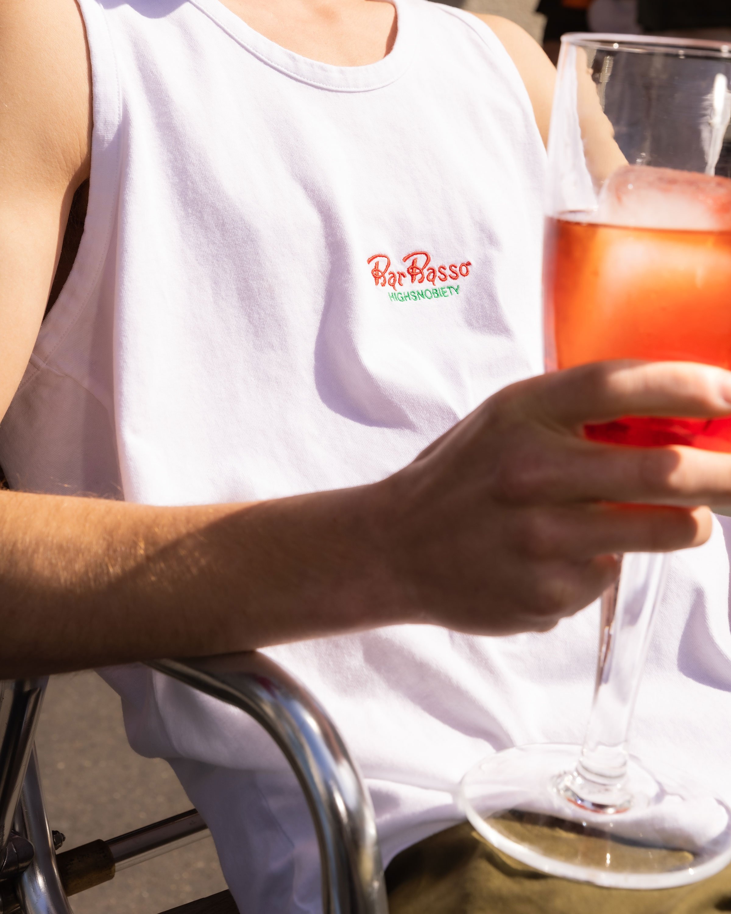 Highsnobiety x Bar Basso – Logo Tank Top White - Men Tops - White - Image 2