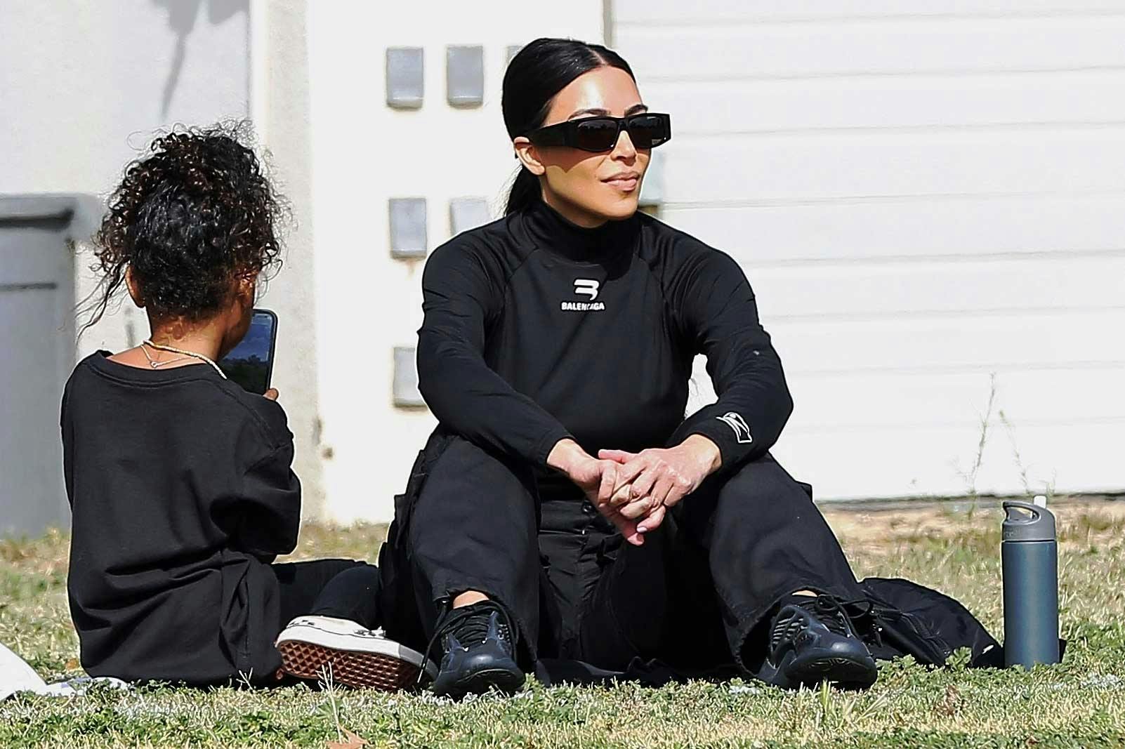 kim kardashian wearing yeezy boots