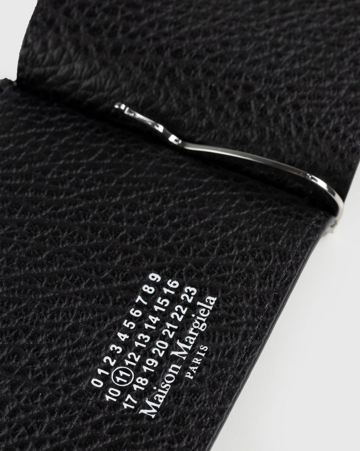 Maison Margiela – Leather Card Holder With Money Clip Black - Wallets - Black - Image 4