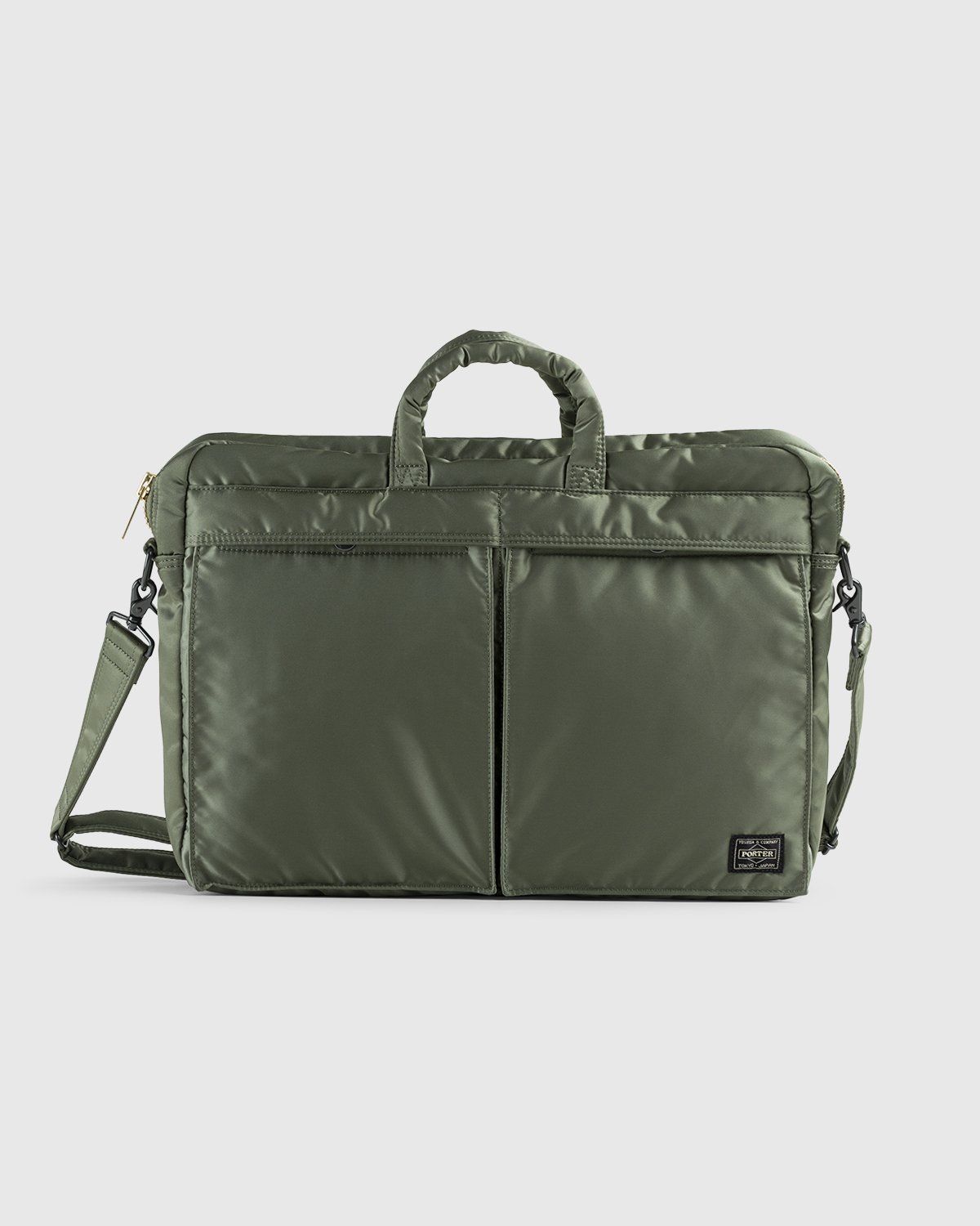 Porter-Yoshida & Co. – Tanker 2-Way Briefcase Sage Green - Briefcases - Green - Image 1
